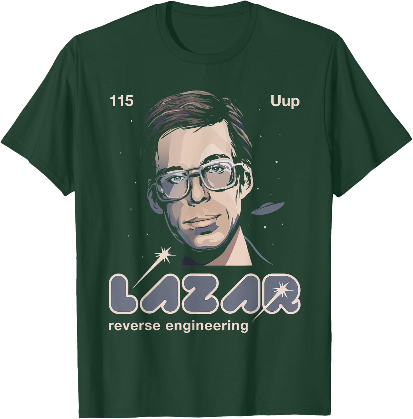 Bob Lazar Reverse Engineering Area 51 - Men's Classic Fit Blue Short Sleeve - Small T-Shirt - T-Shirt | Forest