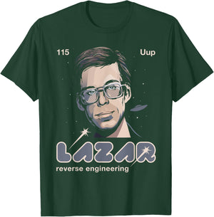 Bob Lazar Reverse Engineering Area 51 - Men's Classic Fit Blue Short Sleeve - Small T-Shirt - T-Shirt | Forest