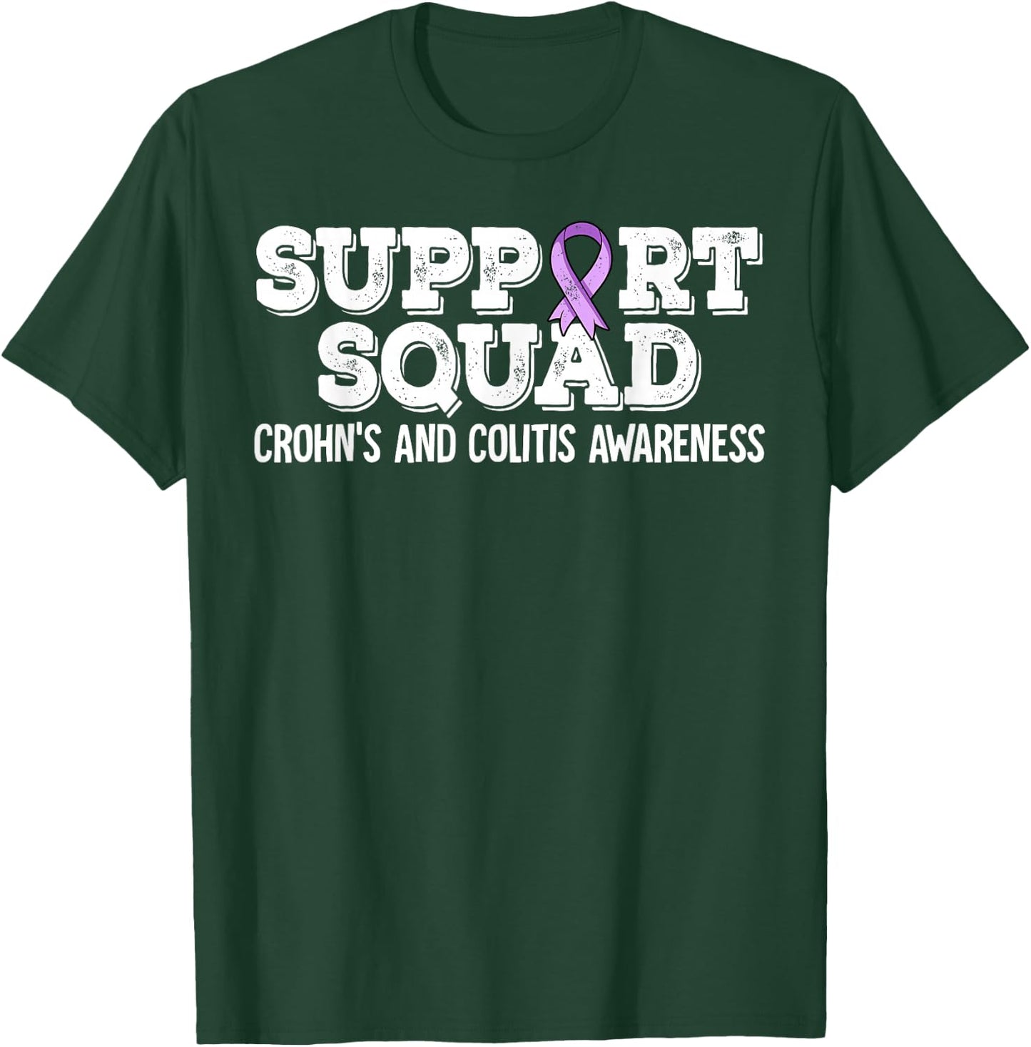 Support Squad Crohn's And Colitis Awareness T-Shirt - T-Shirt | Forest