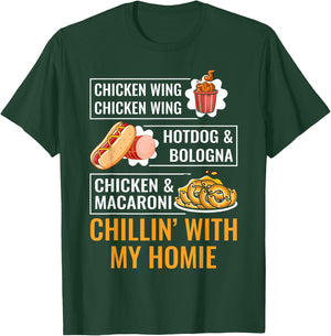 Cooked Chicken Wing Chicken Wing Hotdog Bologna Macaroni Men Women Kids T-Shirt - T-Shirt | Forest