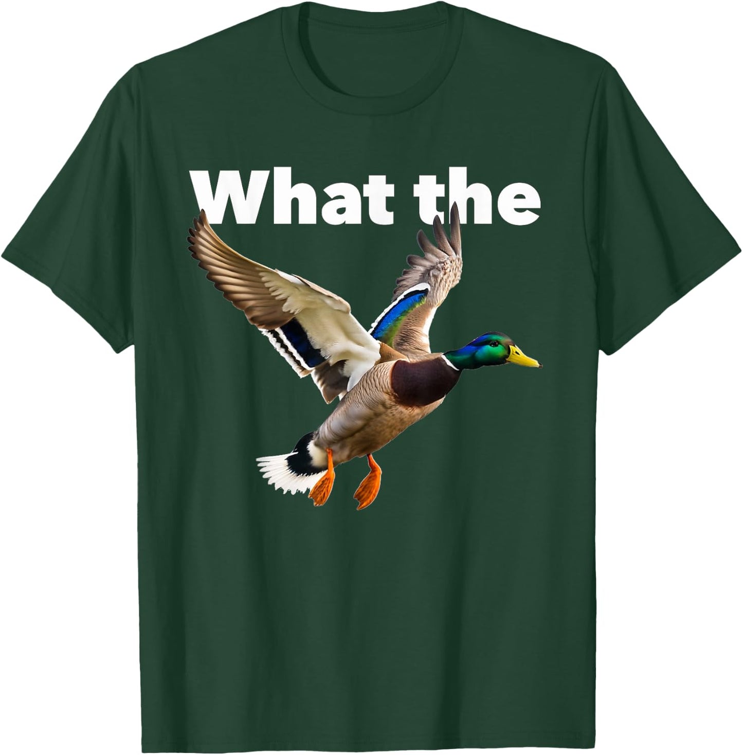 What the duck flying mallard T-Shirt - T-Shirt | Forest