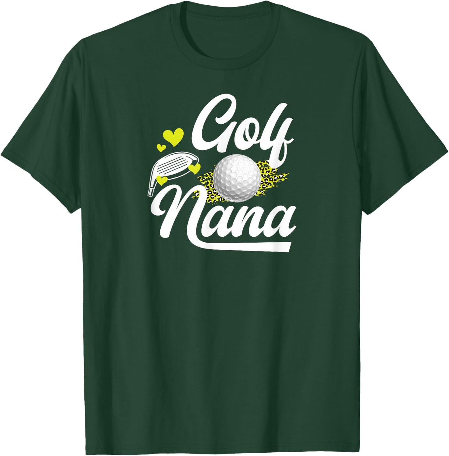 Golf Nana Leopard Golfer Nana Of A Golf Player Nana T-Shirt - T-Shirt | Forest