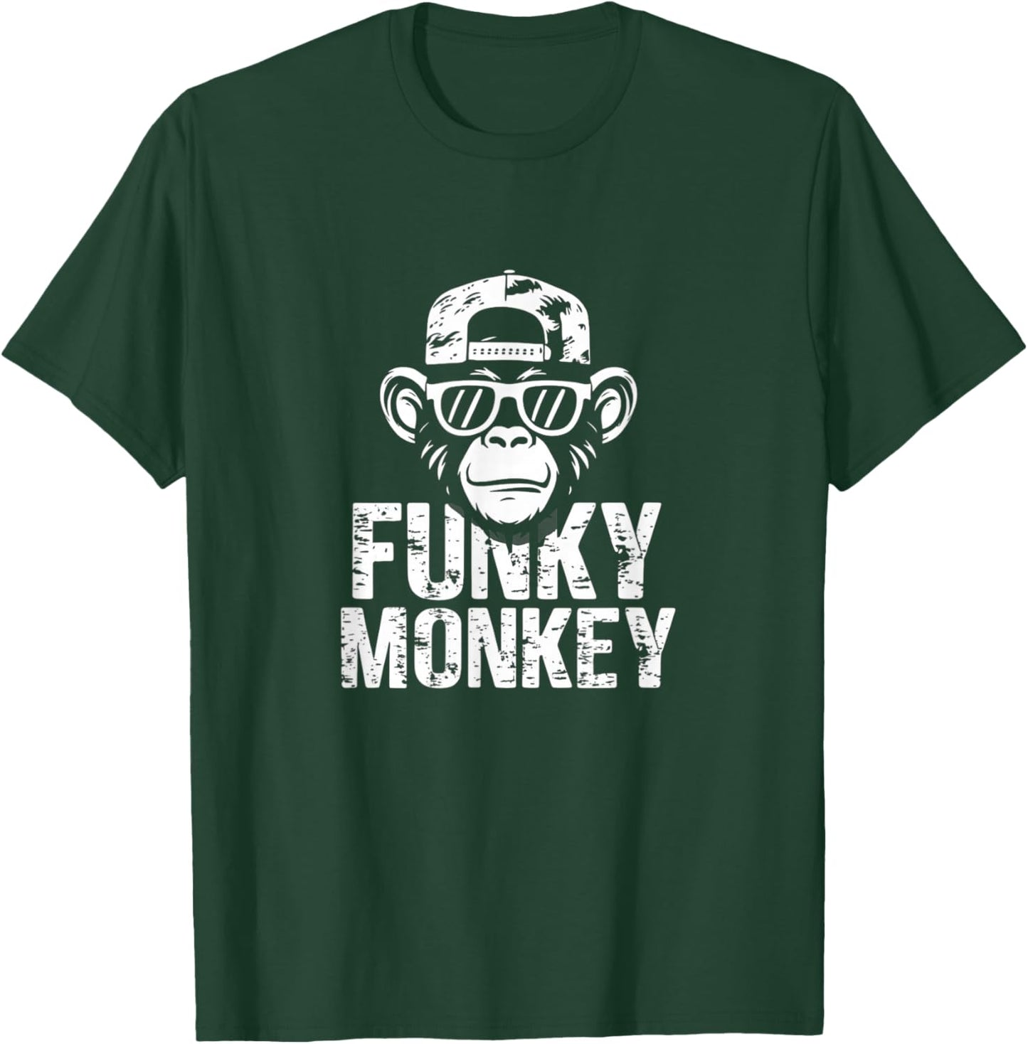 Funky Monkey Cool Monkey Graphic T-Shirt - T-Shirt | Forest