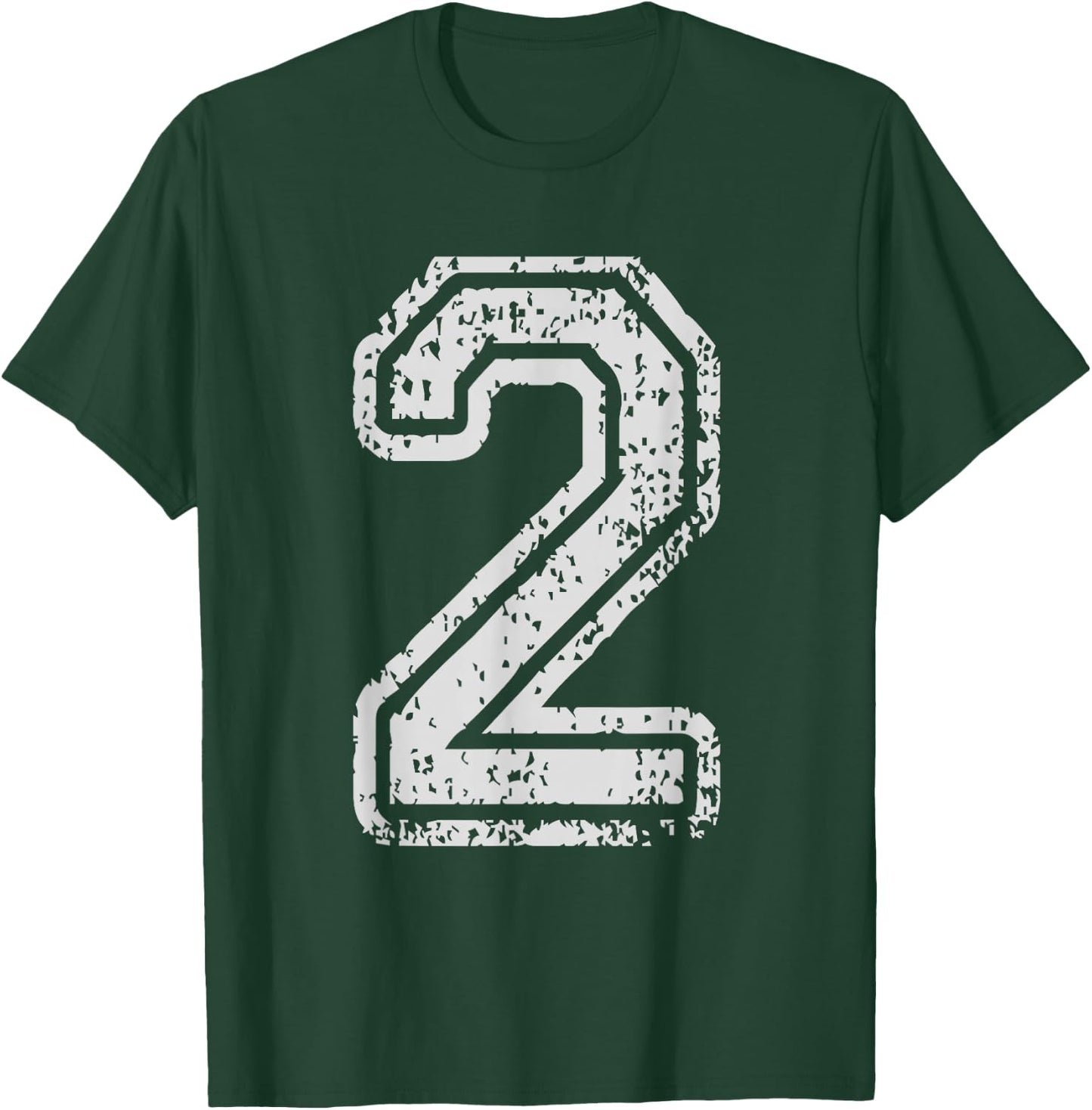 Team Jersey Uniforms Number 2 Two School Sports Birthdays T-Shirt - T-Shirt | Forest