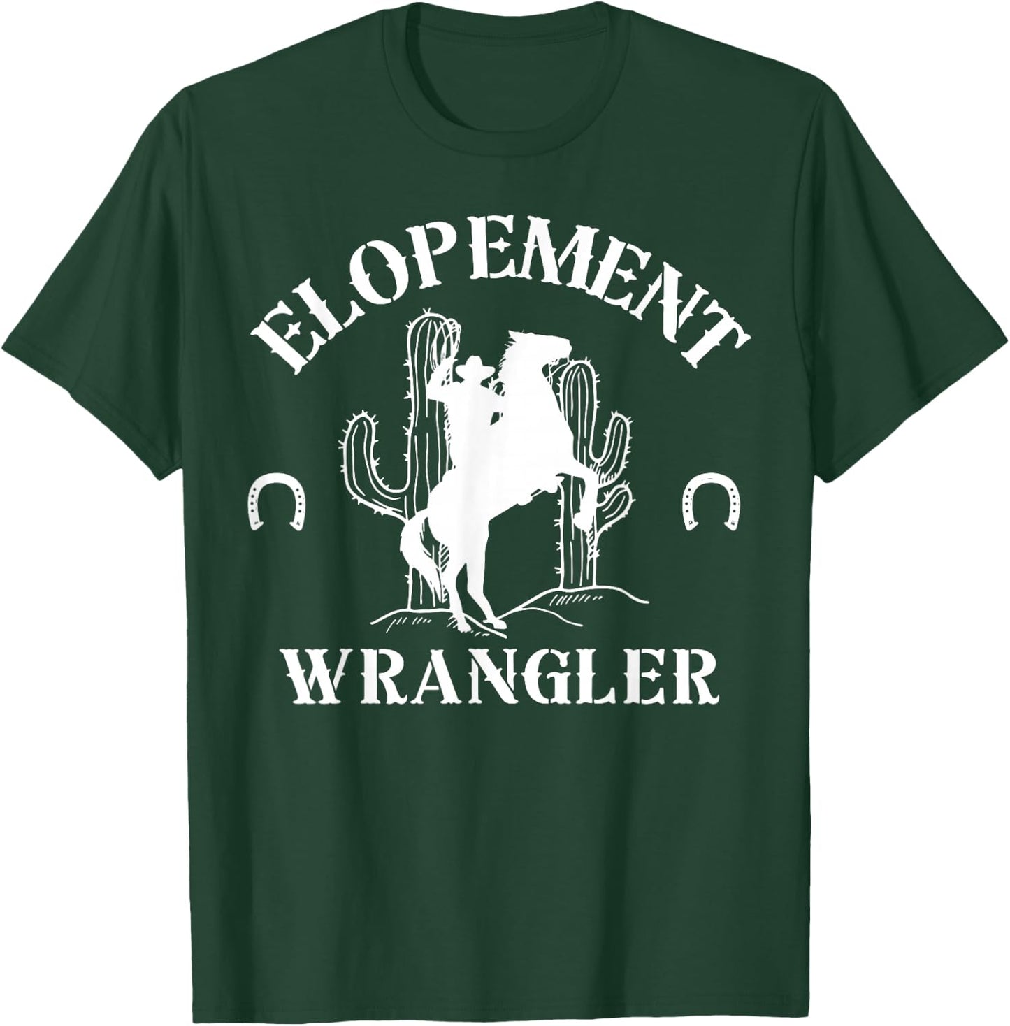 Retro Elopement Wrangler RBT Registered Behavior Therapist T-Shirt - T-Shirt | Forest