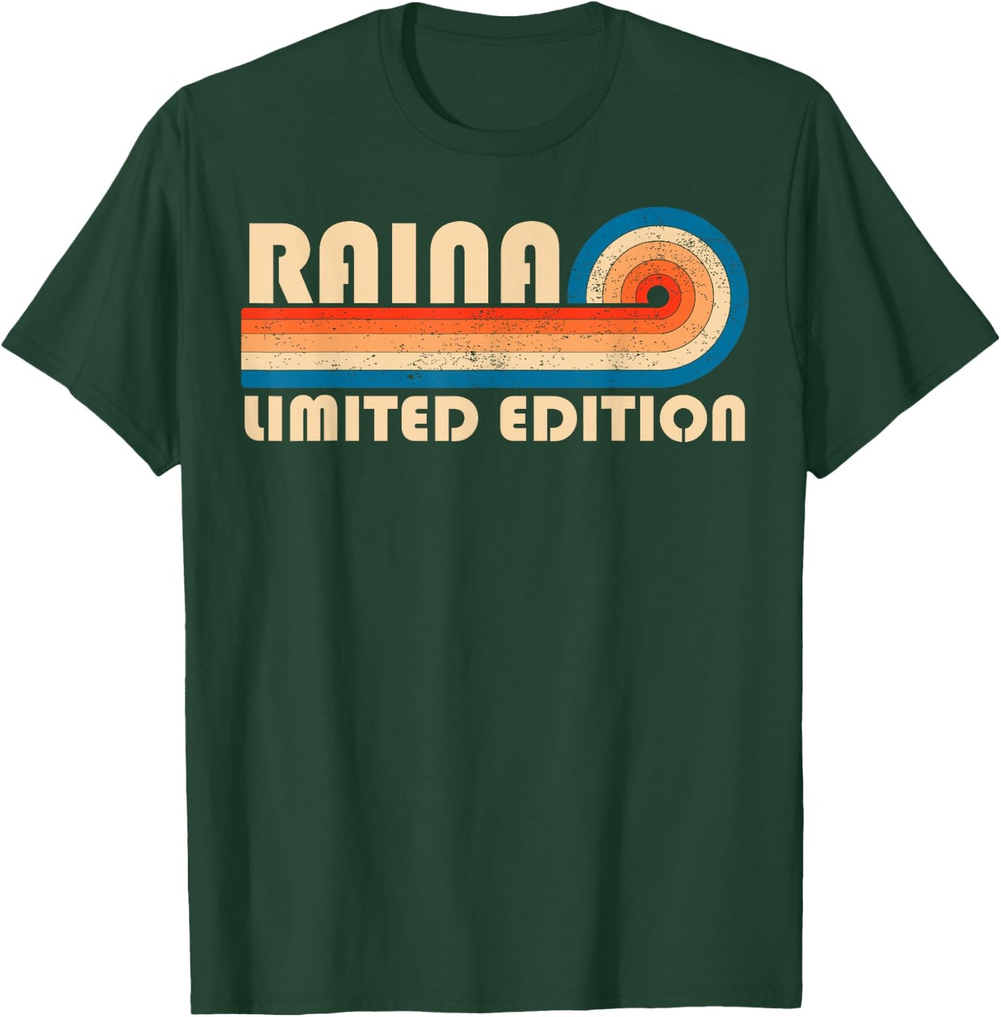RAINA Surname Retro Vintage 80s 90s Birthday Reunion T-Shirt - T-Shirt | Forest