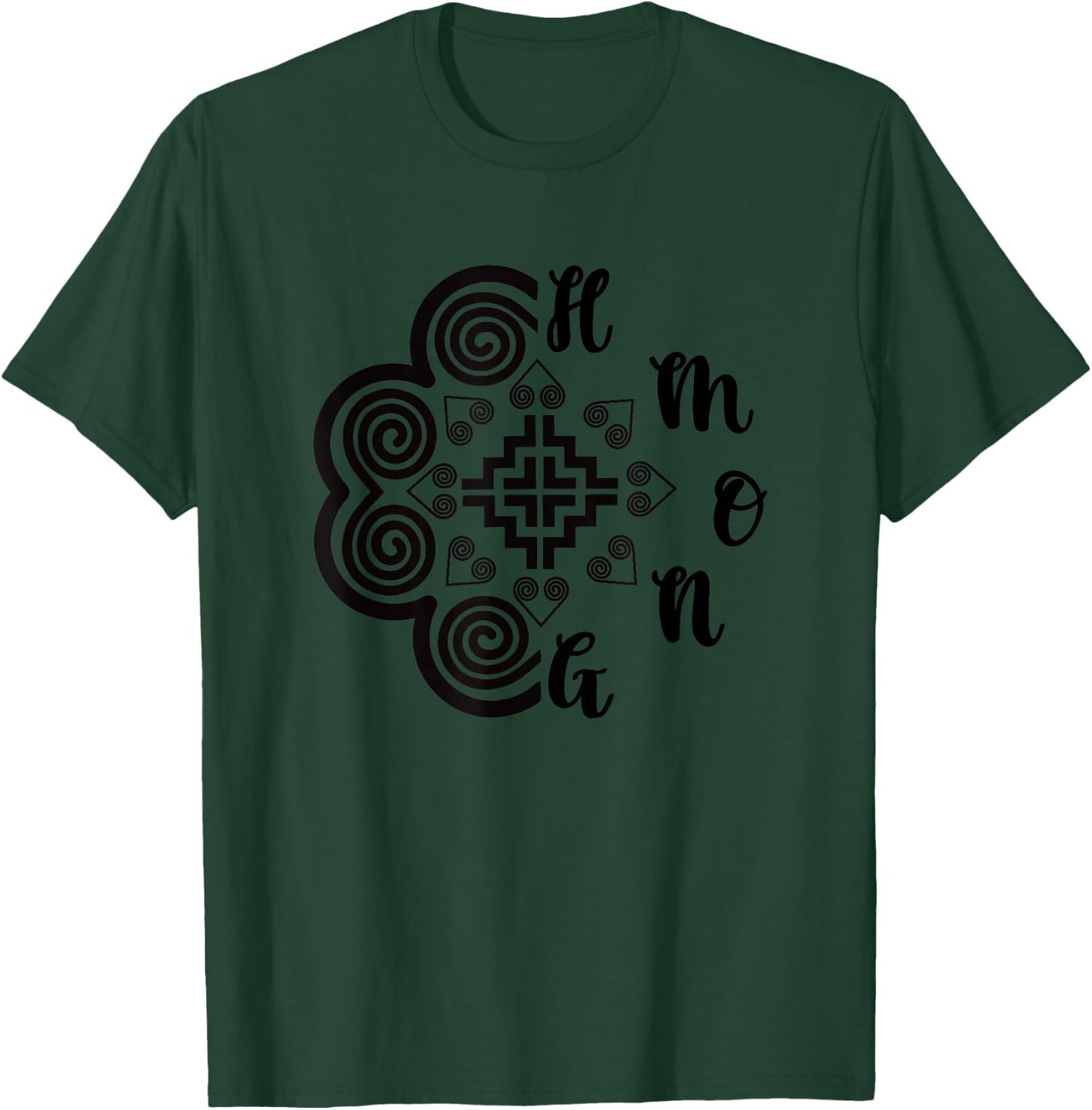 Elephant foot print with word Hmong T-Shirt - T-Shirt | Forest