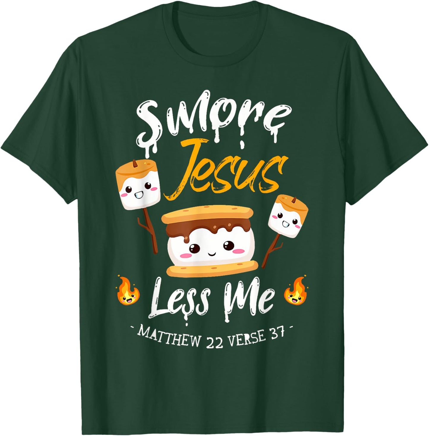 Smore Jesus Less Me Christian Camping Camper Lover T-Shirt - T-Shirt | Forest