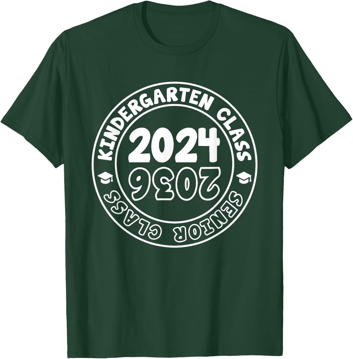 Kindergarten Graduation Class Of 2024 Senior Class of 2036 T-Shirt - T-Shirt | Forest
