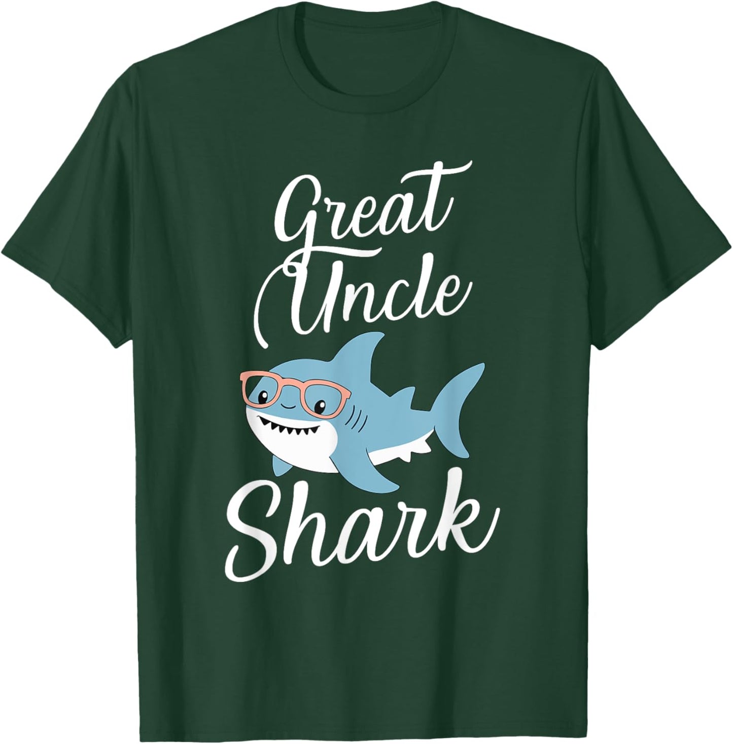 Great Uncle Shark Funny Matching Family T-Shirt - T-Shirt | Forest