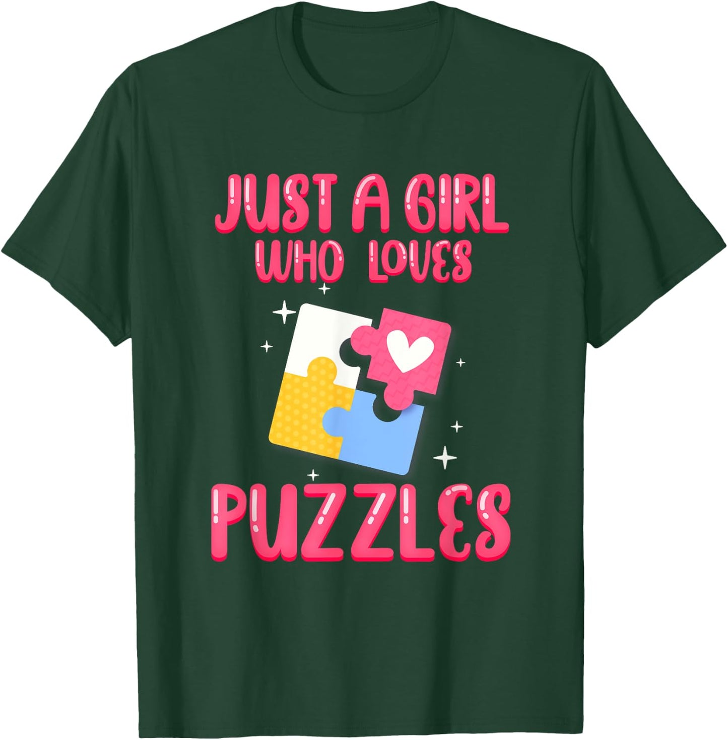 a Girl Who Loves Jigsaw Puzzle Puzzleologist T-Shirt - T-Shirt | Forest