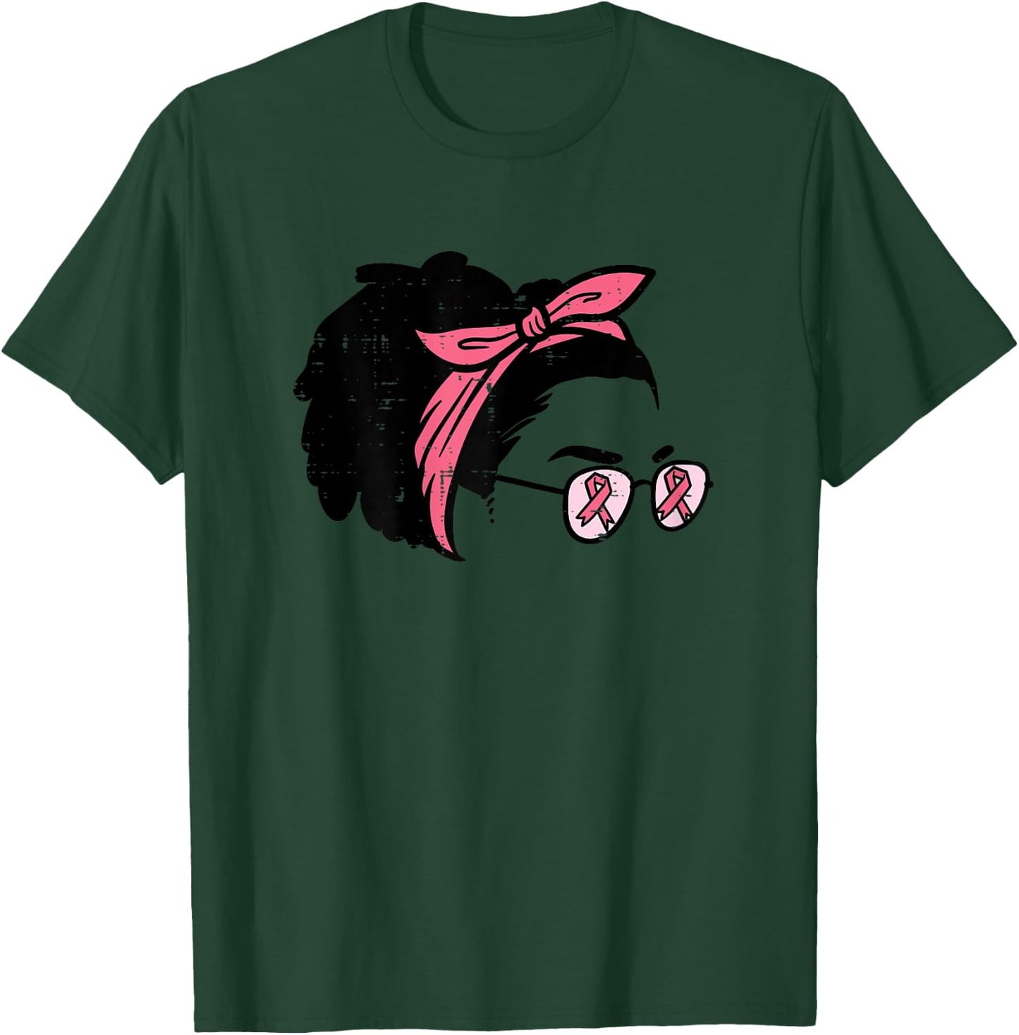 Black Girl Breast Cancer Awareness Survivor African Women T-Shirt - T-Shirt | Forest