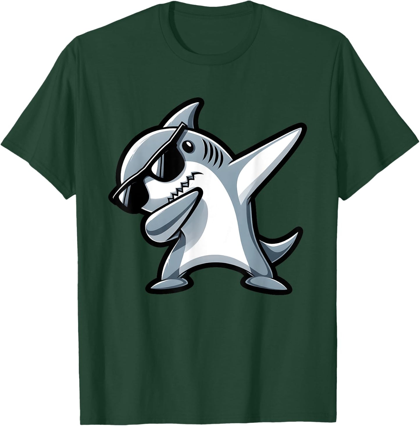 Cool Dabbing Shark Boys Kids Beaches Summer Vacation Party T-Shirt - T-Shirt | Forest