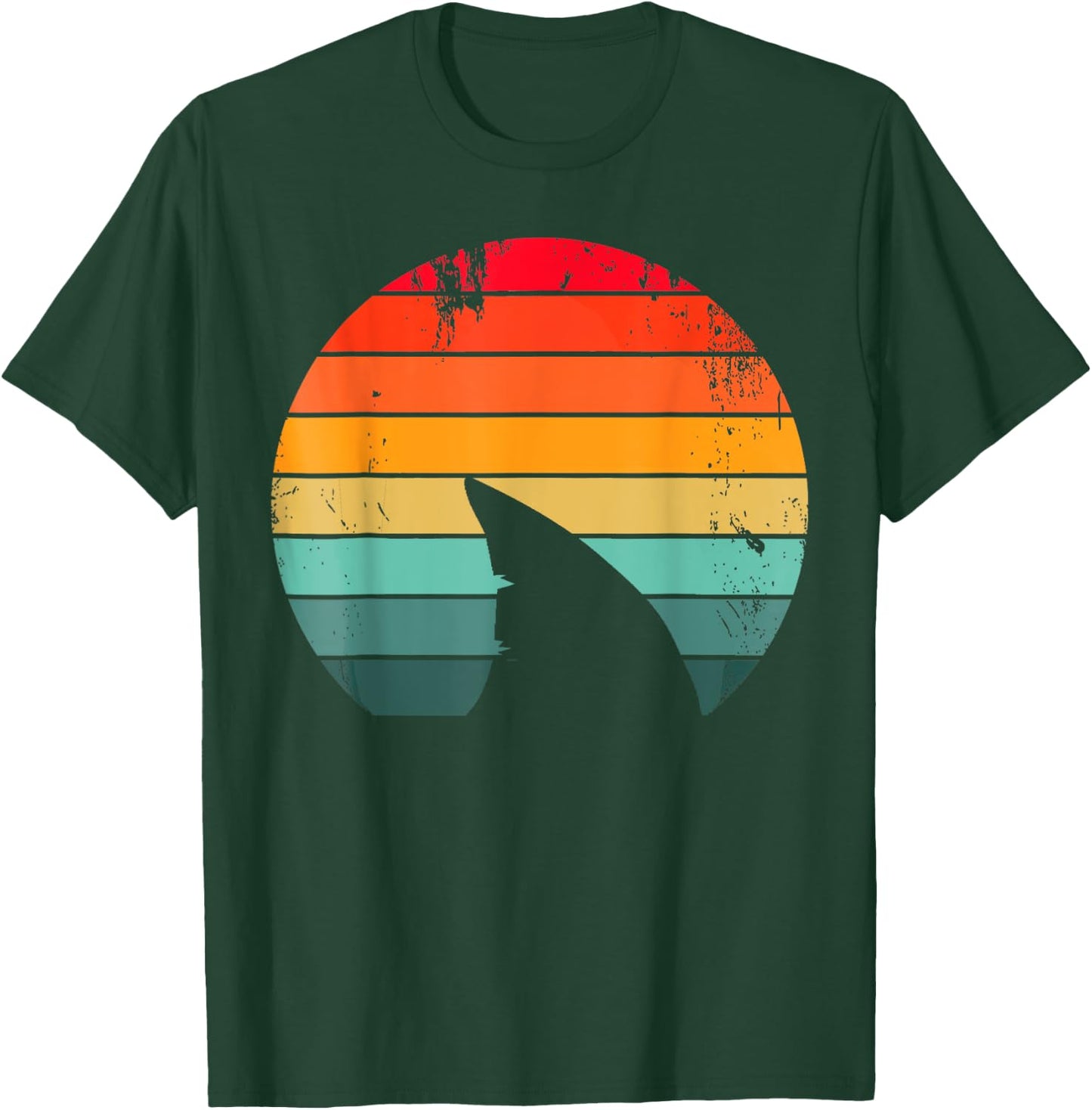Vintage Ocean Wildlife Funny Shark Lover Marine Biologist T-Shirt - T-Shirt | Forest