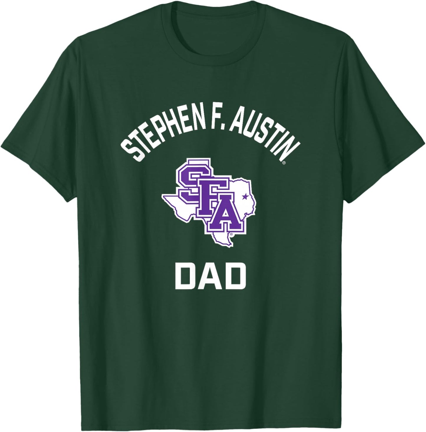 Stephen F. Austin State Lumberjacks Arched Dad T-Shirt - T-Shirt | Forest