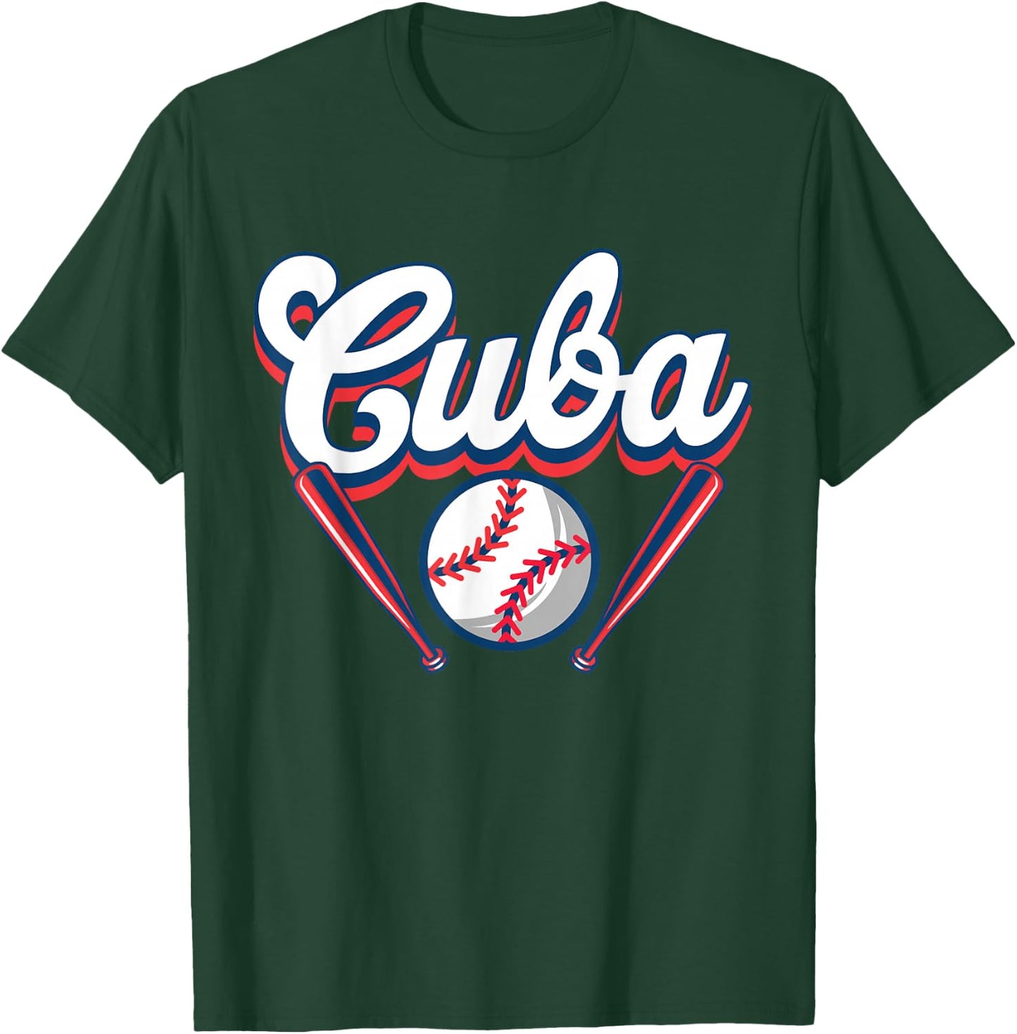 Cuba Baseball Player Cuban Baseball Fans T-Shirt - T-Shirt | Forest