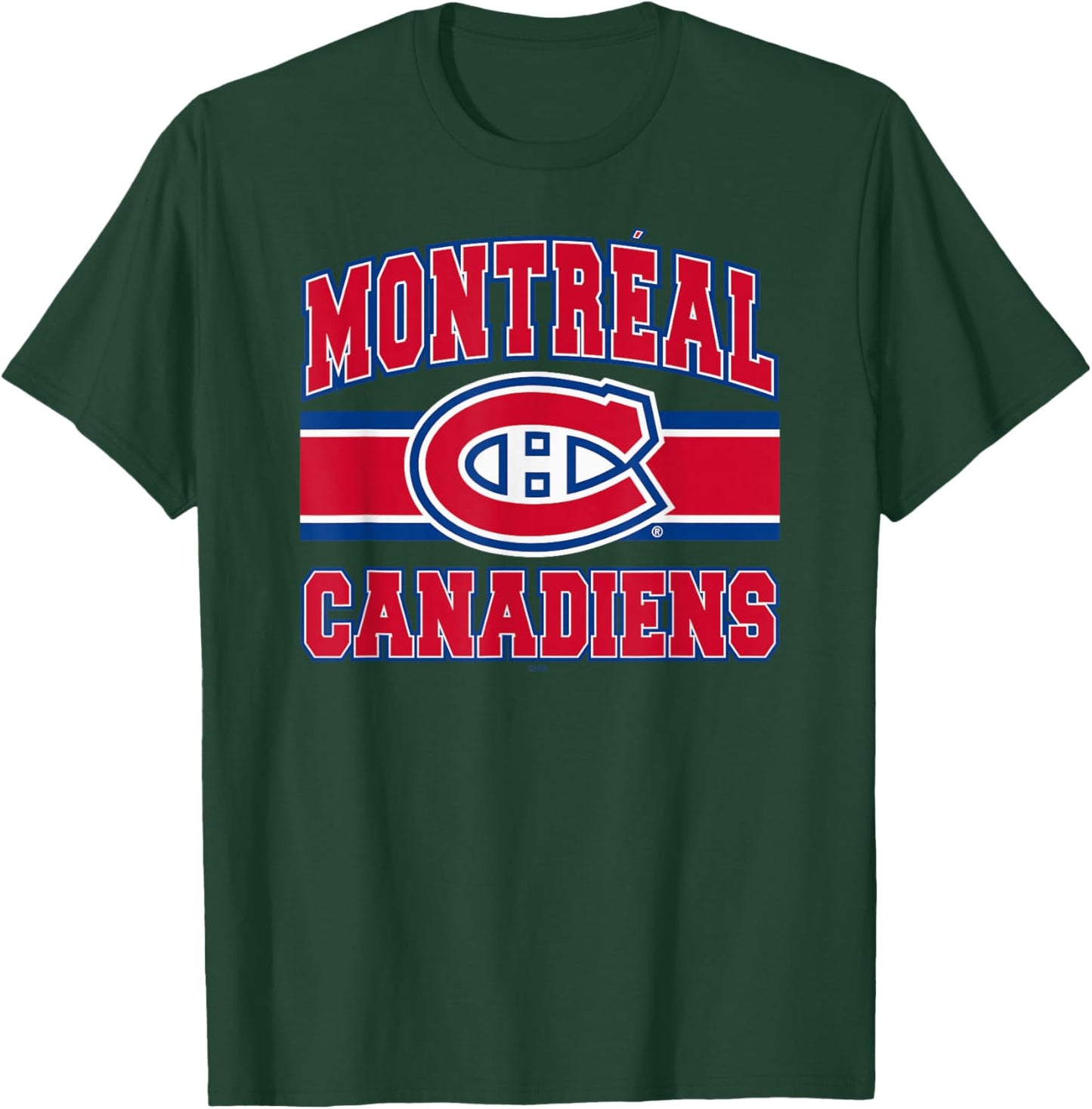 Montreal Canadiens Stripe Black Officially Licensed T-Shirt - T-Shirt | Forest