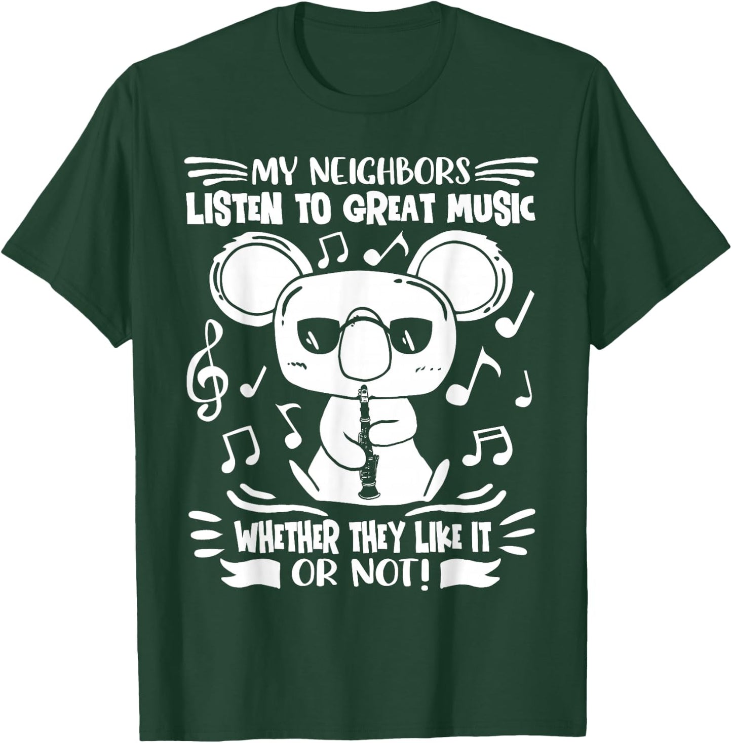 Clarinet Player Clarinet Koala with Clarinet T-Shirt - T-Shirt | Forest