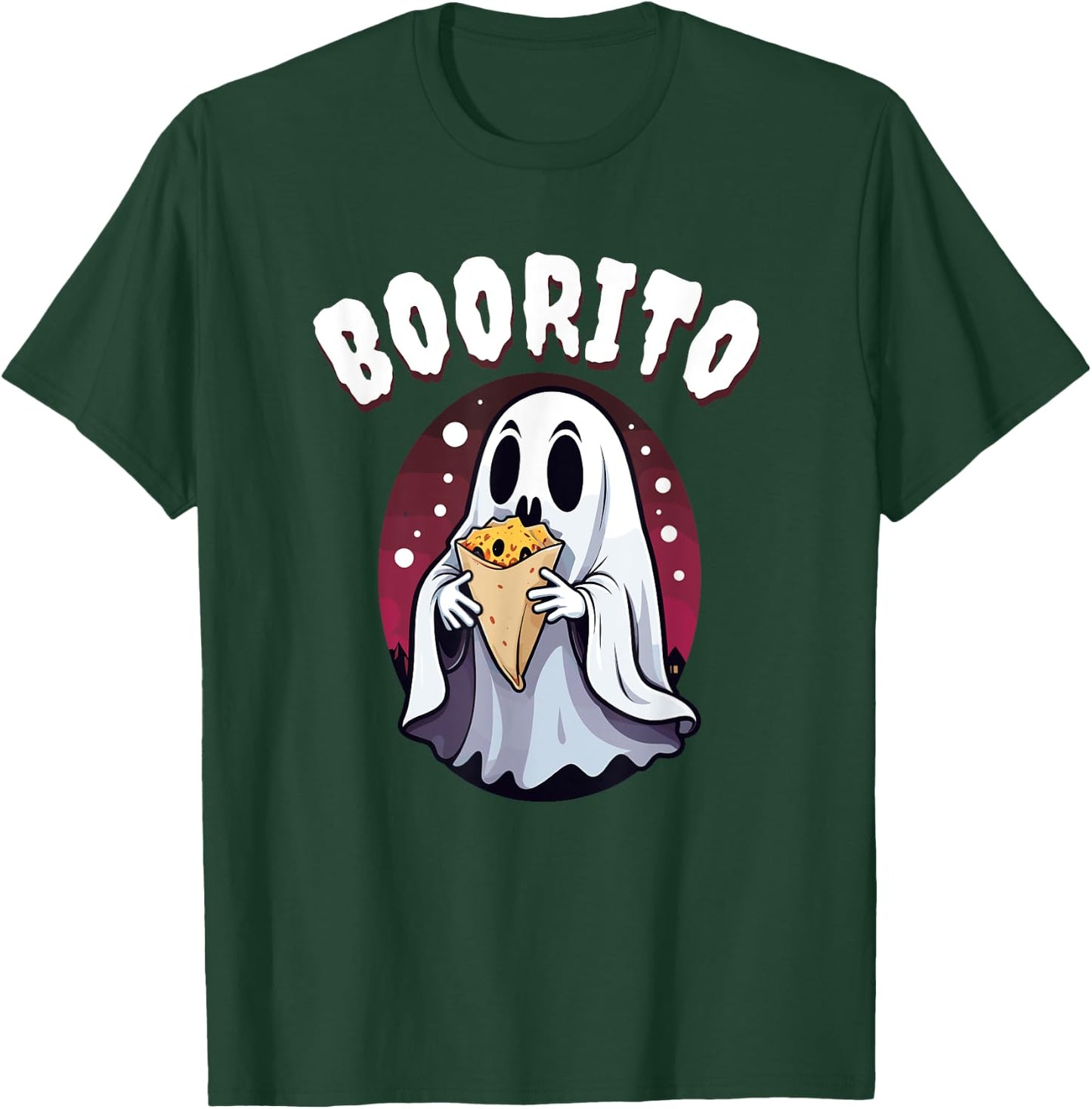 Boo-Rito Funny Mexican Taco Burrito Ghost Halloween Costume T-Shirt - T-Shirt | Forest