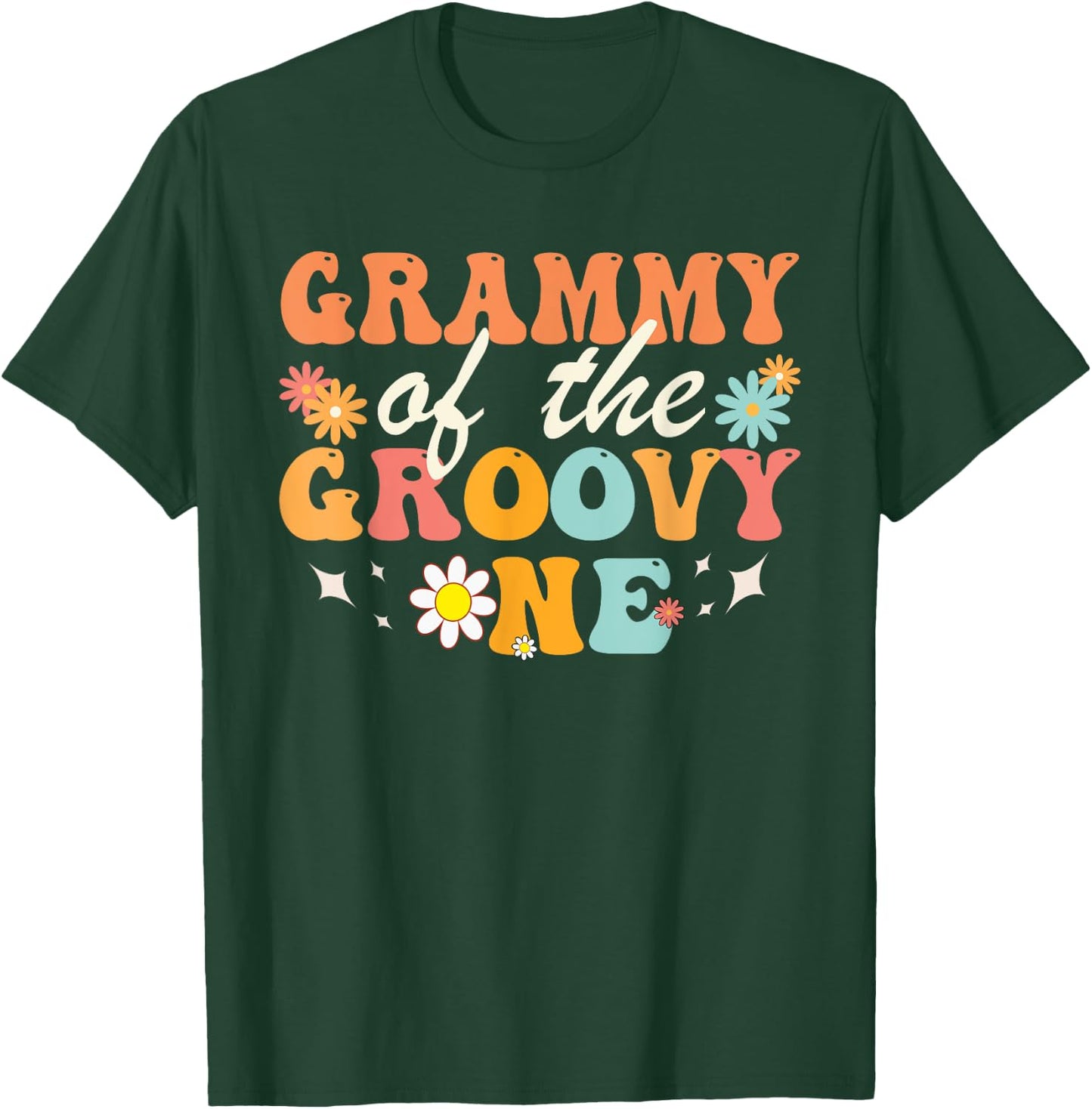 Grammy of Groovy One Matching Family First Birthday Party T-Shirt - T-Shirt | Forest
