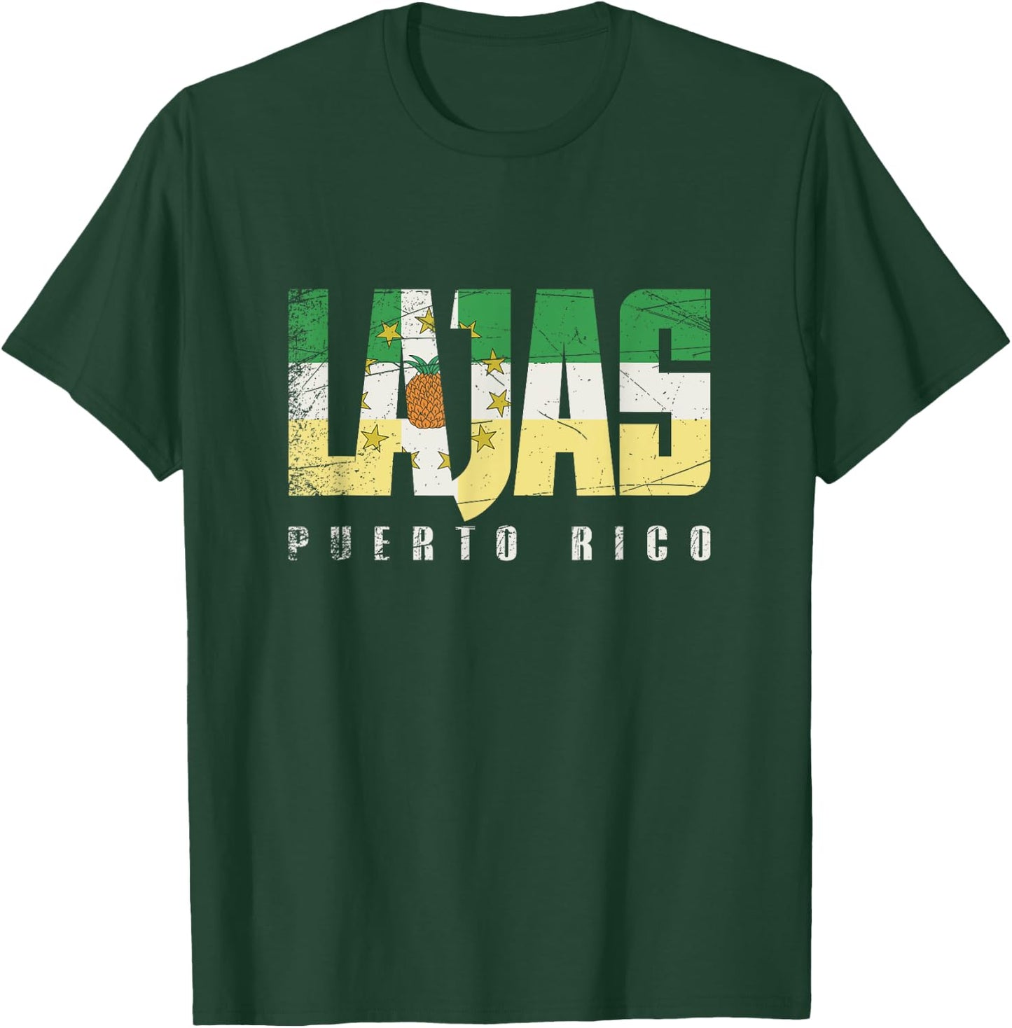 Lajas City in Puerto Rico, Lajas Flag T-Shirt - T-Shirt | Forest