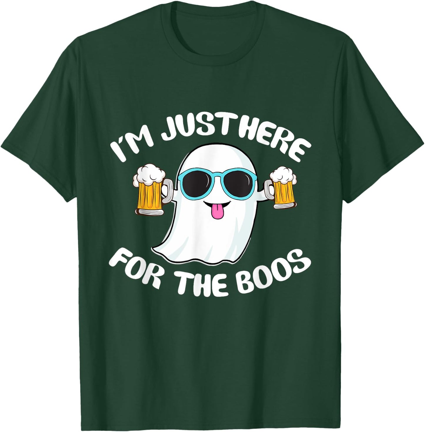 Funny ghost I'm just here for the boos Halloween T-Shirt - T-Shirt | Forest