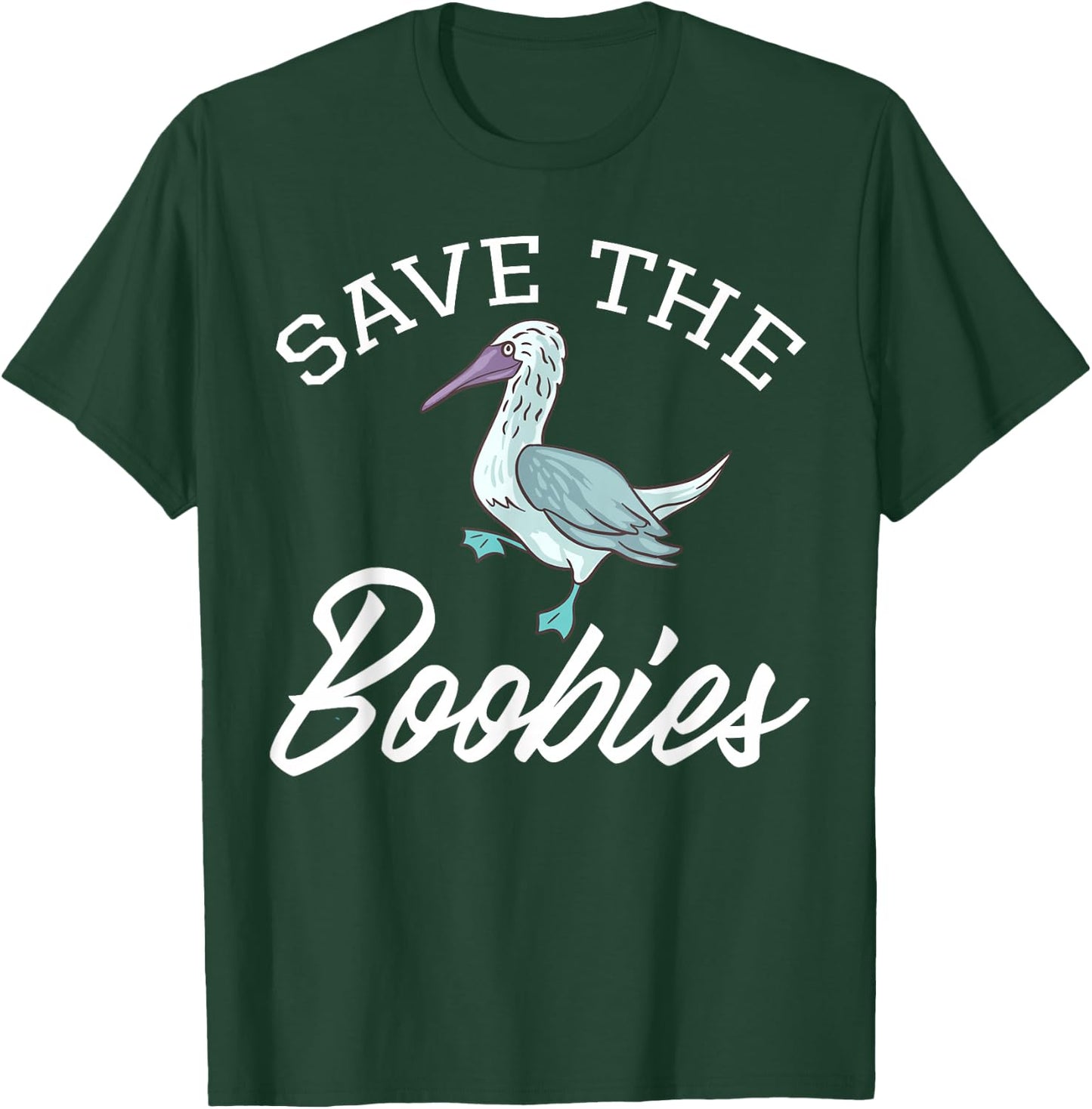 Boobie Bird South American Galapagos Islands Blue Seabird T-Shirt - T-Shirt | Forest