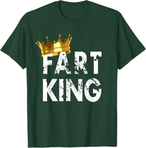 Fart King Flatulence Crown Furts T-Shirt - T-Shirt | Forest