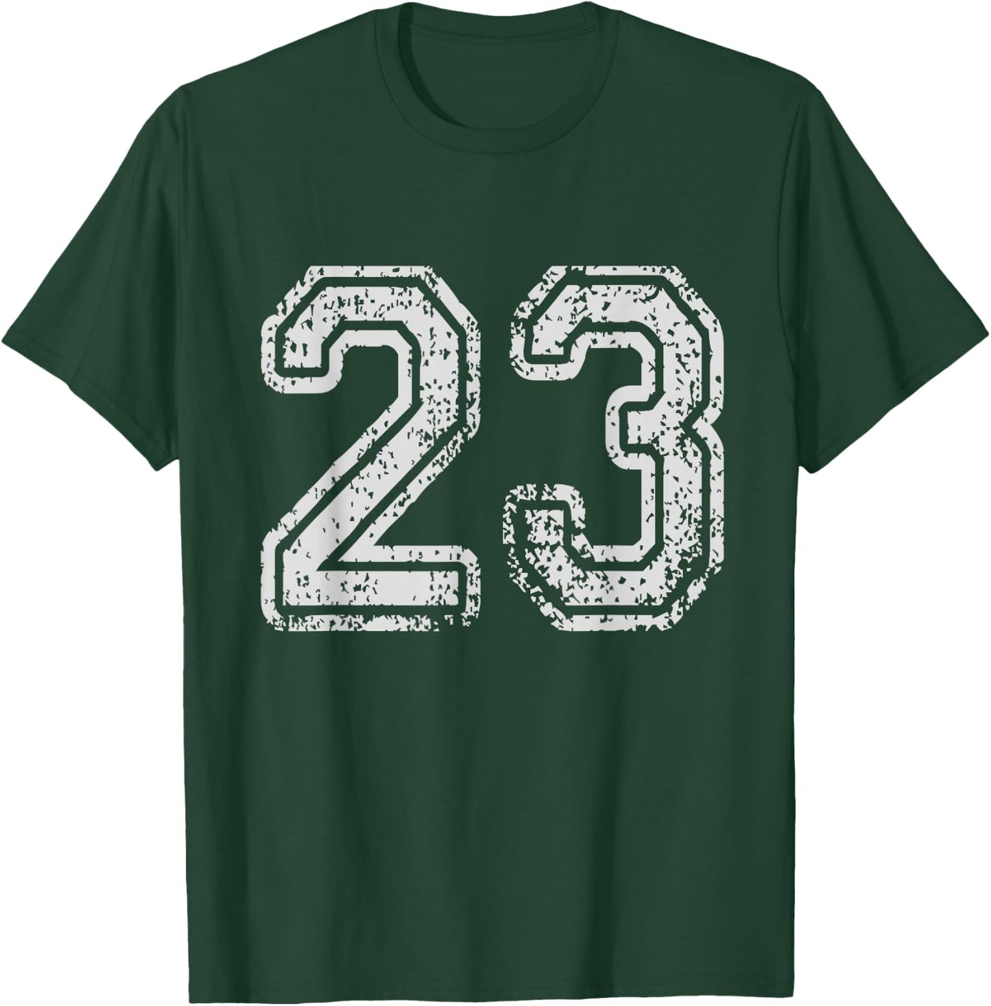 Team Jersey Uniforms Number 23 School Sports 23rd Birthday T-Shirt - T-Shirt | Forest