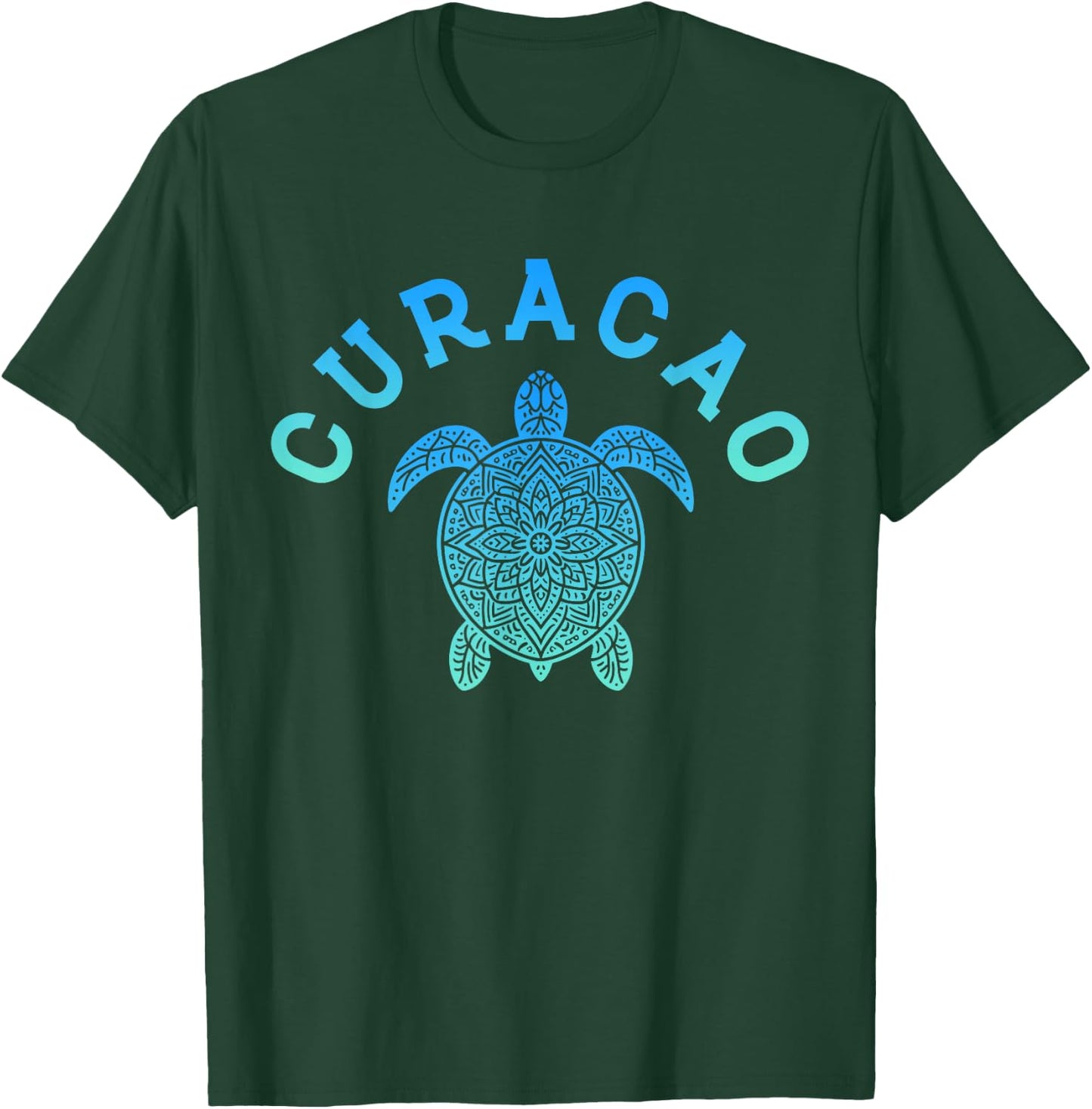 Curacao Tribal Sea Turtle Beach Vacation T-Shirt - T-Shirt | Forest