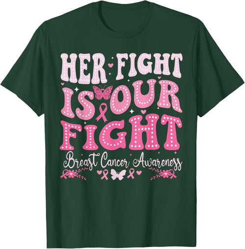 Her fight is our fight Breast Cancer Awareness Groovy Cancer