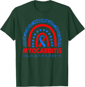 Myocarditis Awareness, Myocarditis warrior, Rainbow T-Shirt - T-Shirt | Forest