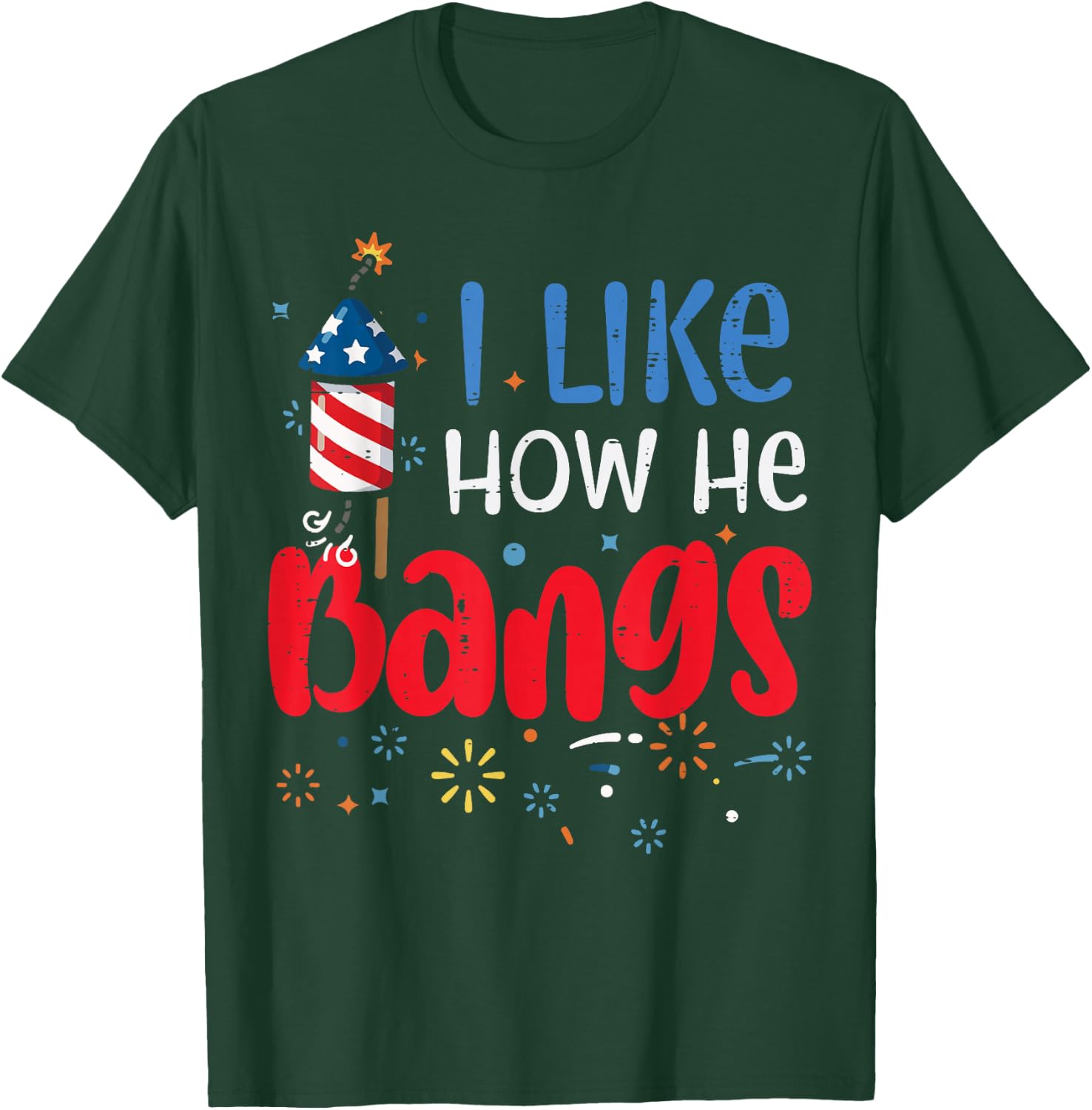 4th of July I Like How He Funny Couple Matching Women T-Shirt - T-Shirt | Forest