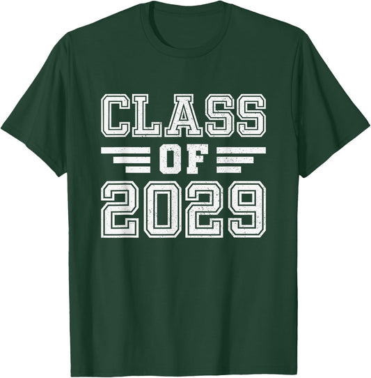 Class of 2029 College University High School Future Graduate T-Shirt - T-Shirt | Forest