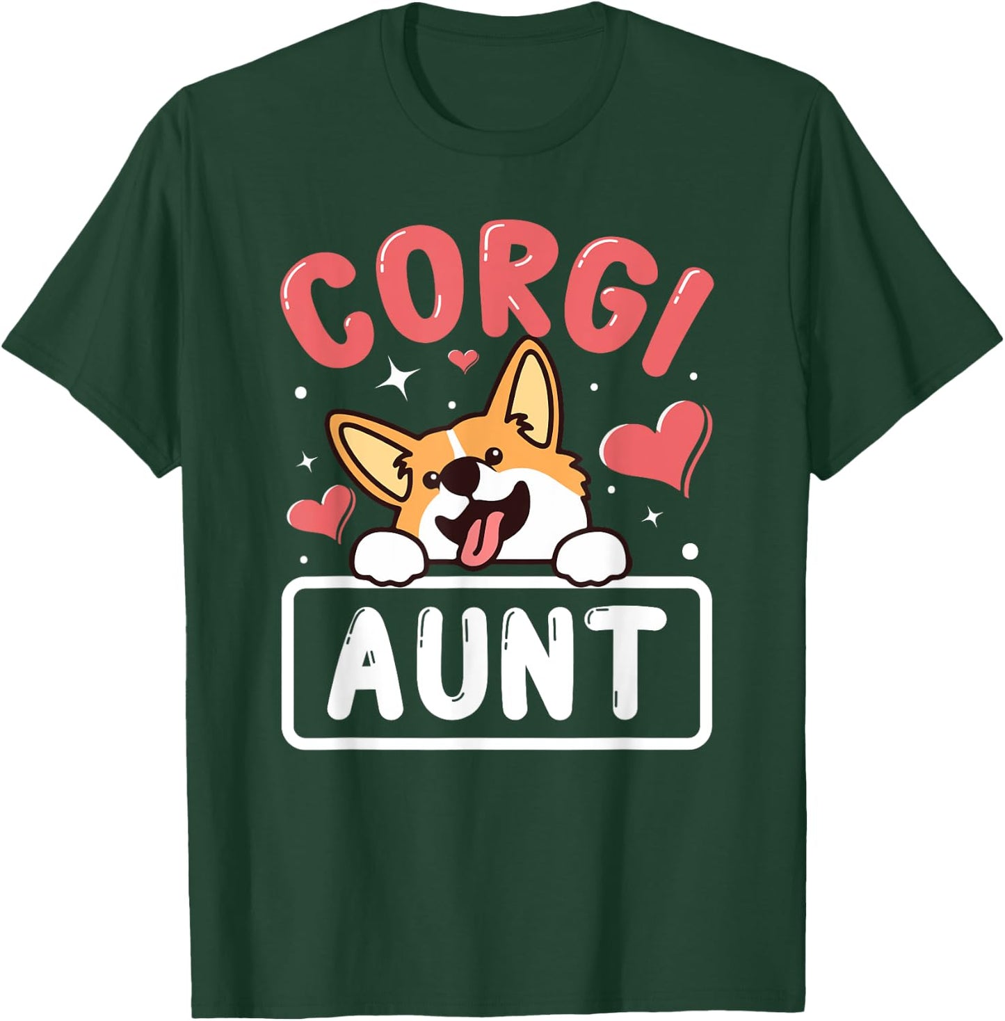 Corgi Aunt Funny Corgi Dog Lover Men Women T-Shirt - T-Shirt | Forest