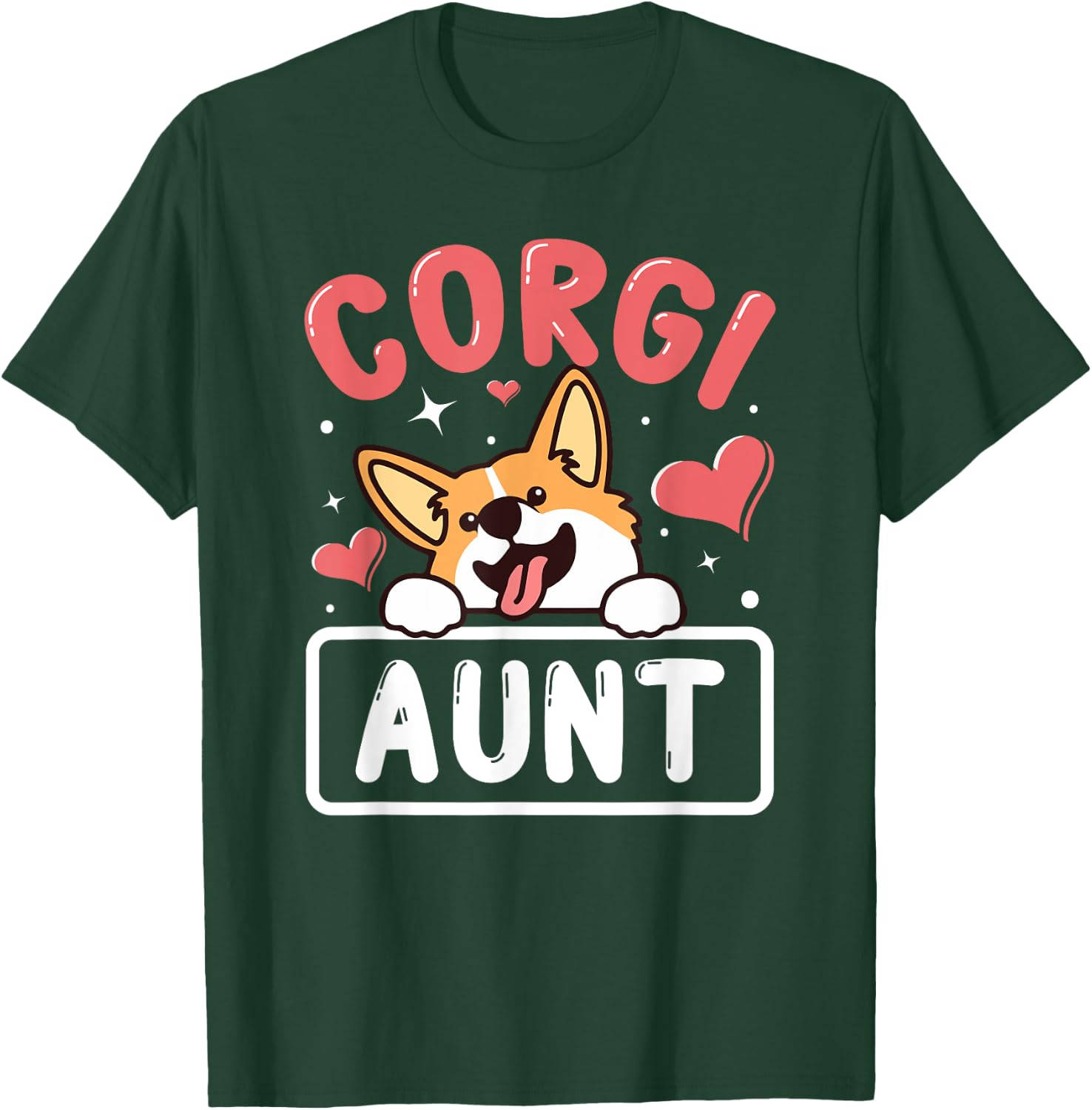 Corgi Aunt Funny Corgi Dog Lover Men Women T-Shirt - T-Shirt | Forest