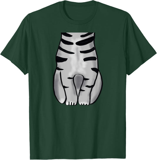 Easy Grey Striped Cat Halloween Costume T-Shirt - T-Shirt | Forest