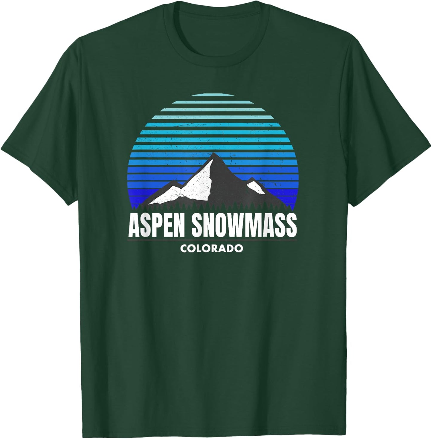 Aspen Snowmass Colorado Bluebird Day - Elevated CO Skiing T-Shirt - T-Shirt | Forest