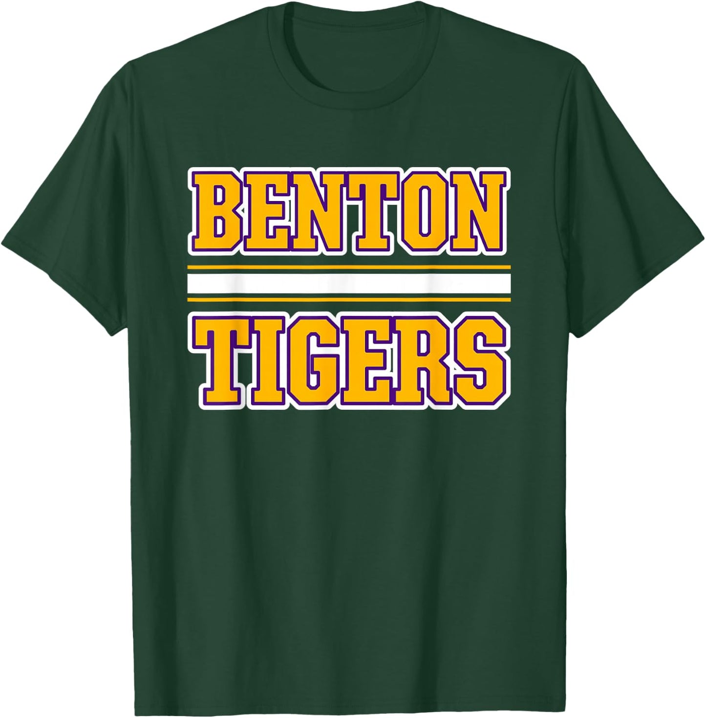 Benton Tigers Horizontal Stripes T-Shirt - T-Shirt | Forest