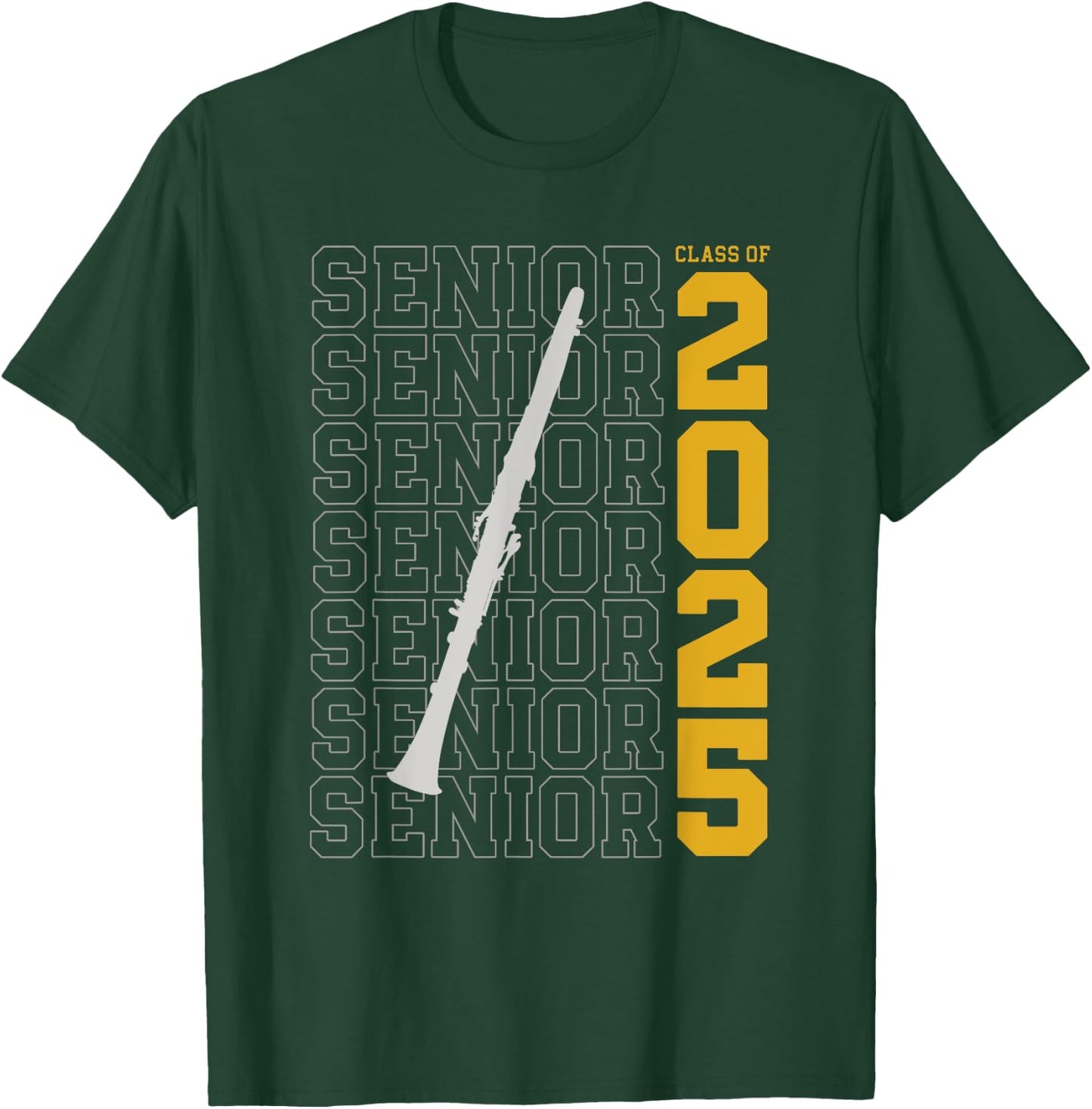 Class of 2025 Senior Clarinet for Clarinetist T-Shirt - T-Shirt | Forest