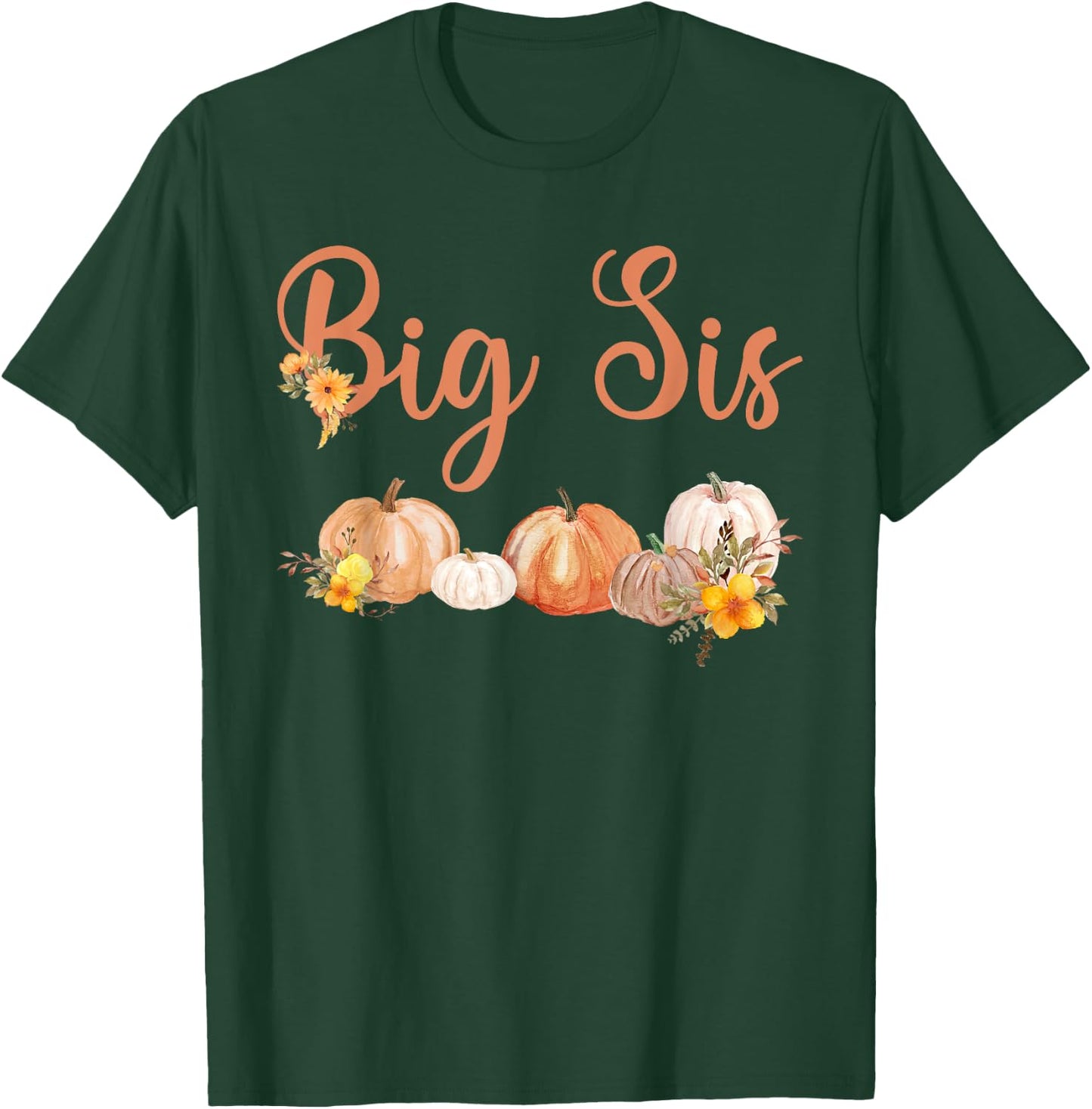 Big Sister of Little Pumpkin First Birthday Autumn Pumpkin T-Shirt - T-Shirt | Forest