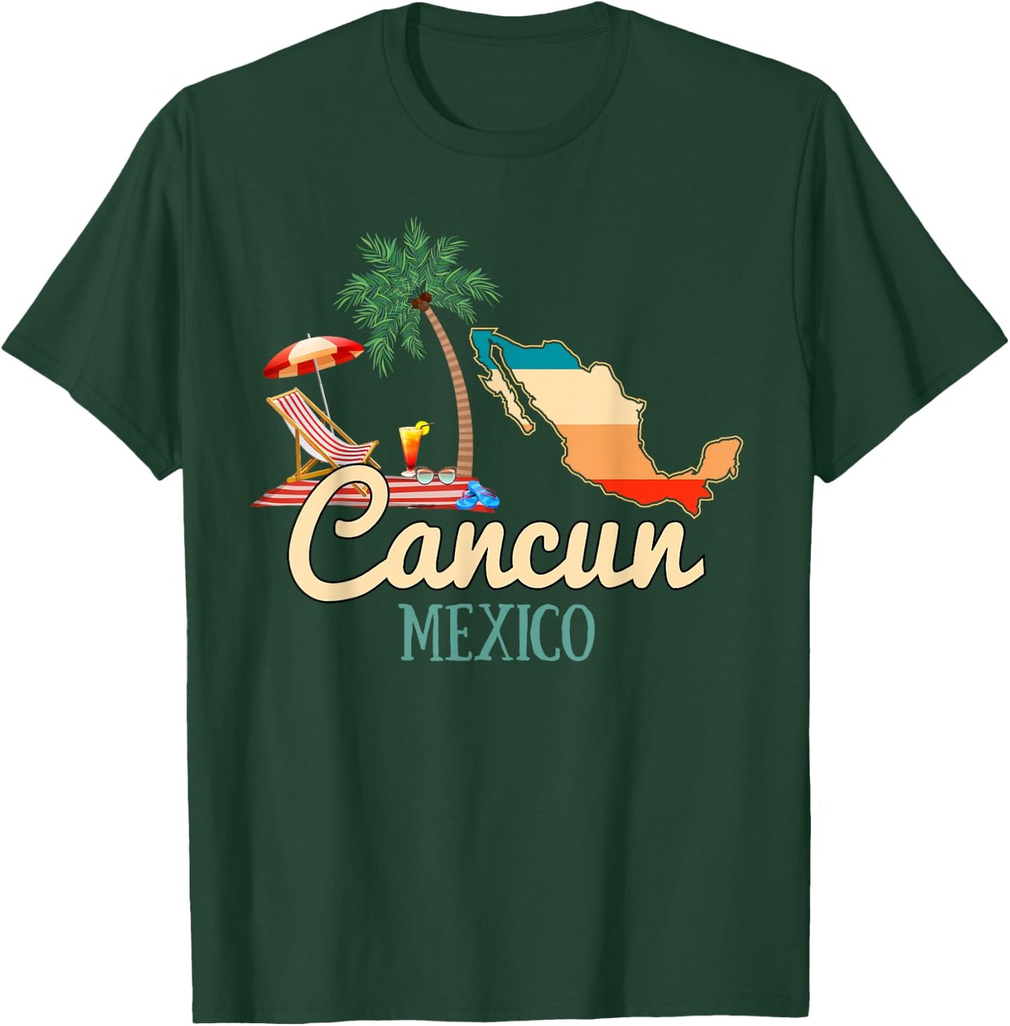 Cancun Mexico Souvenir Shirt Family Matching Vacation Cancun T-Shirt - T-Shirt | Forest