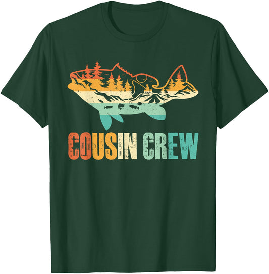 Cousin Crew Shirts For Kids Family Fisherman Fishing Lovers T-Shirt - T-Shirt | Forest