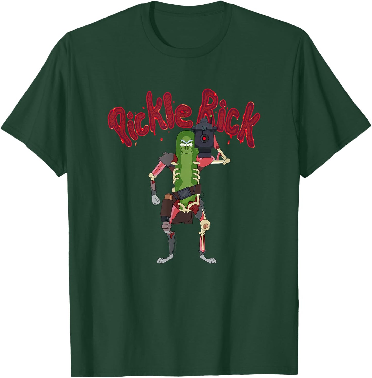 Rick and Morty Pickle Rick Laser Slice Type T-Shirt - T-Shirt | Forest