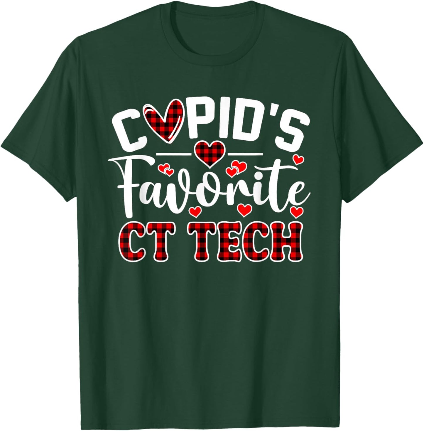 Cupid's Favorite CT Tech Cute Heart Valentine's Day T-Shirt - T-Shirt | Forest