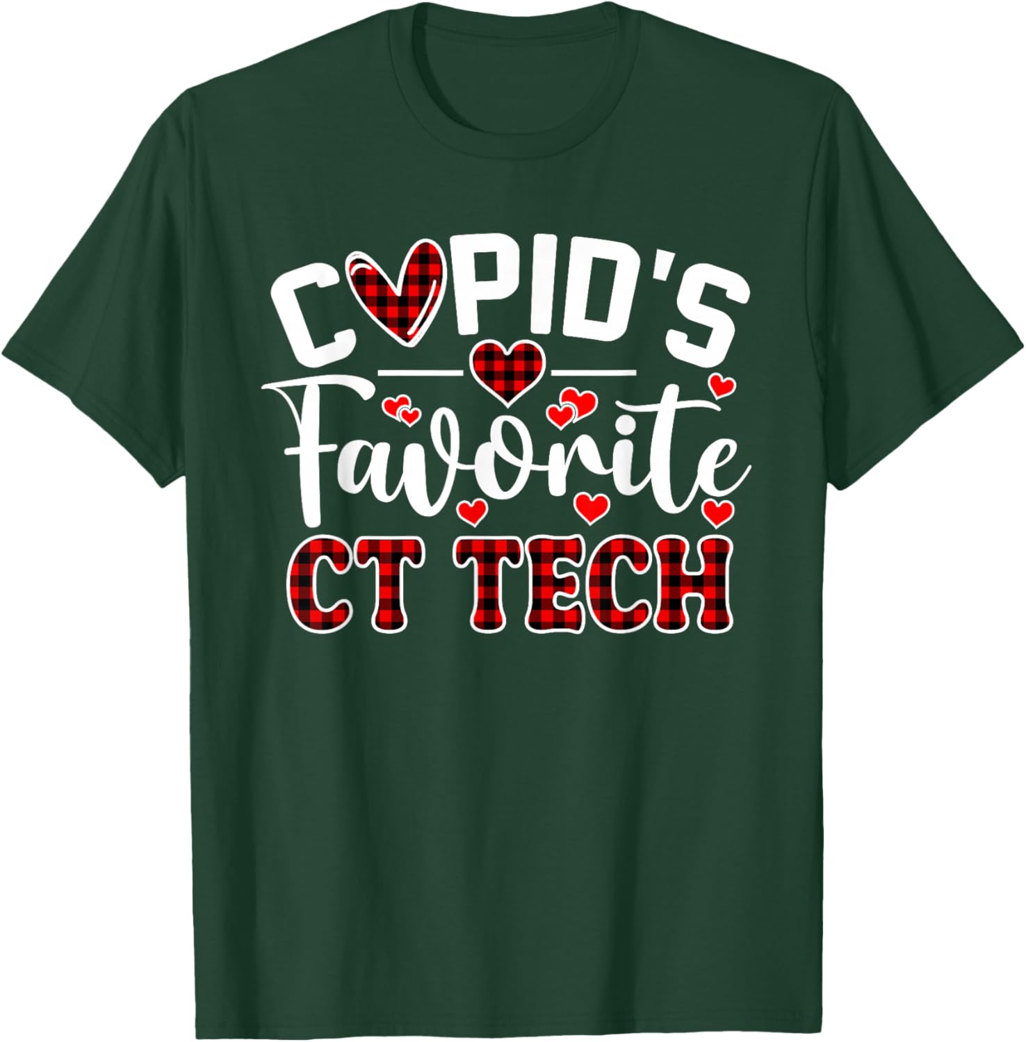 Cupid's Favorite CT Tech Cute Heart Valentine's Day T-Shirt - T-Shirt | Forest
