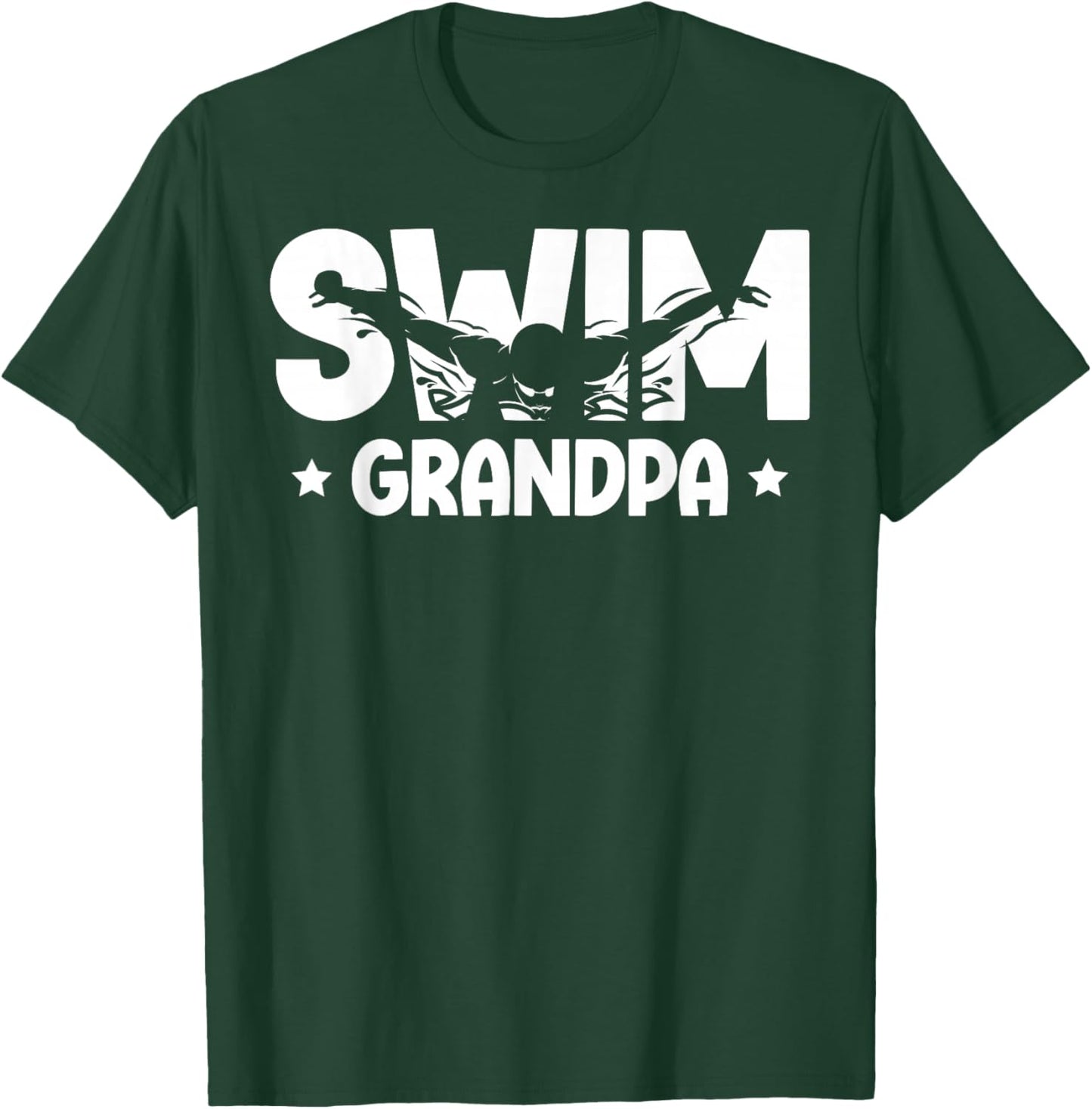 Swim Grandpa Of A Swimmer Grandfather Swimming Grandpa T-Shirt - T-Shirt | Forest
