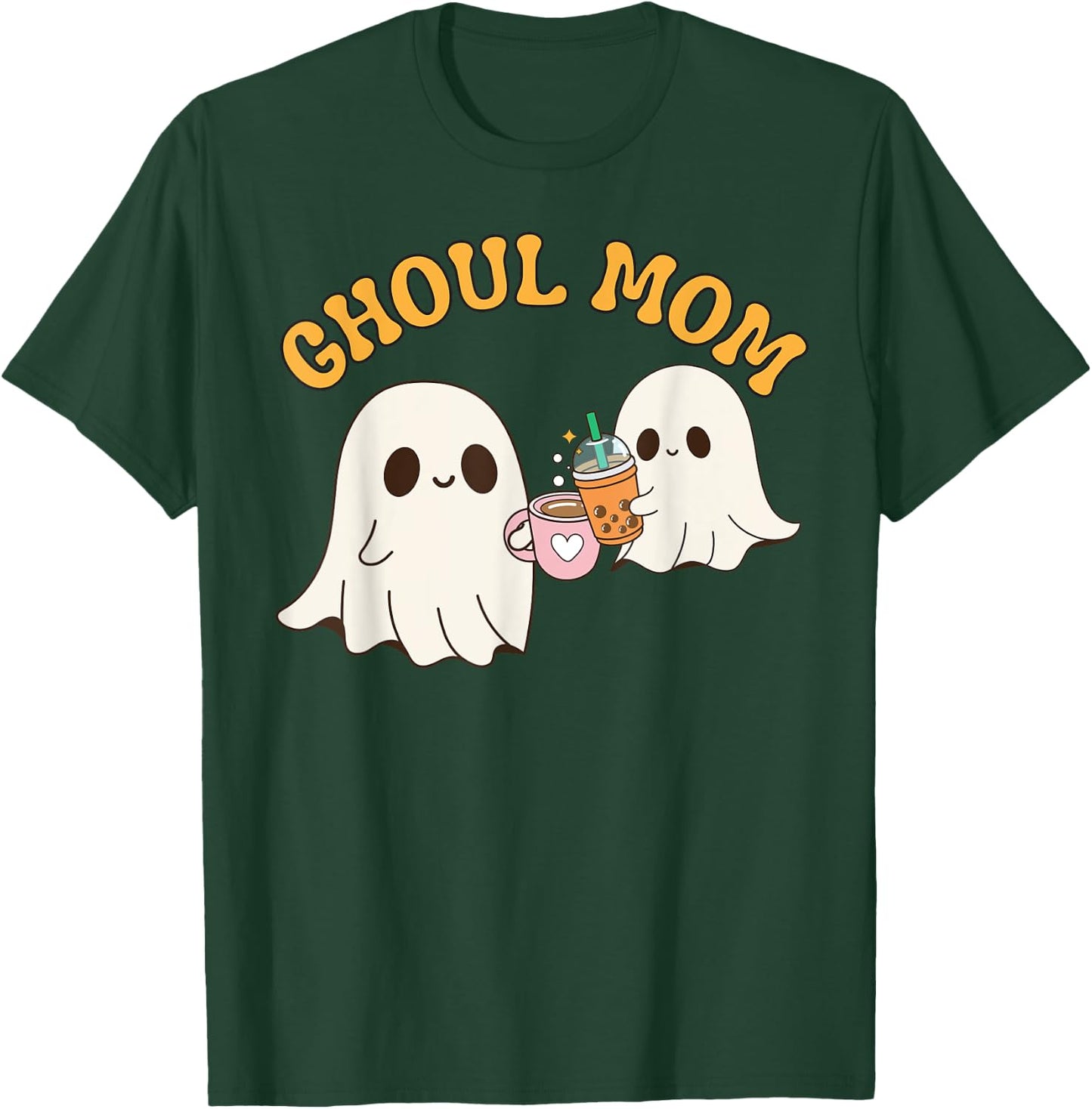 Ghoul Mom Cute Halloween Mother Ghost Mommy Trick Treating T-Shirt - T-Shirt | Forest