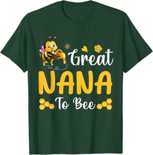 Great Nana To Be Cute Bee Family T-Shirt - T-Shirt | Forest