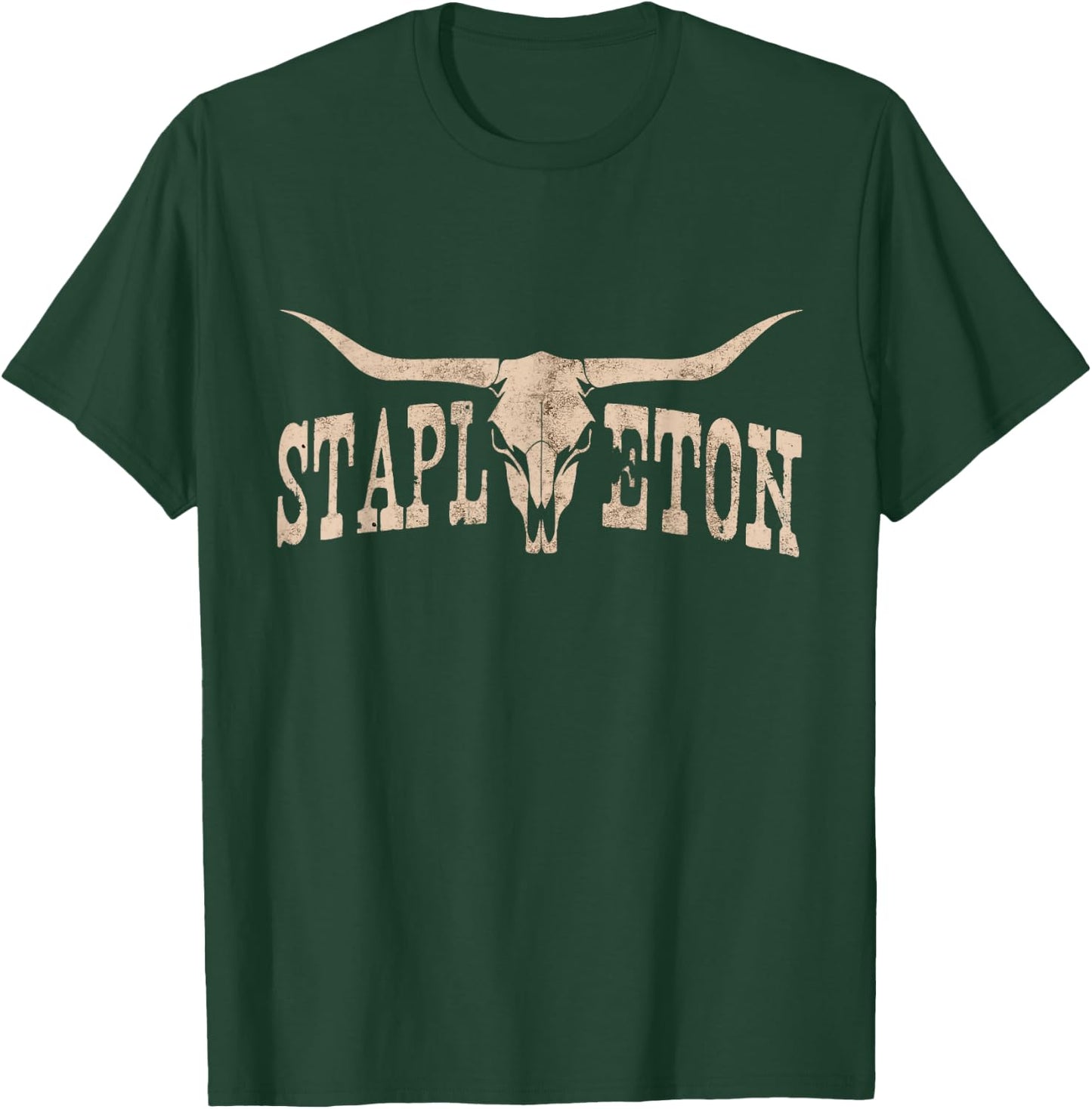 Lonazy Shop -Adults Kids Black Stapleton Personalized Retro Western Graphic T-Shirt - T-Shirt | Forest